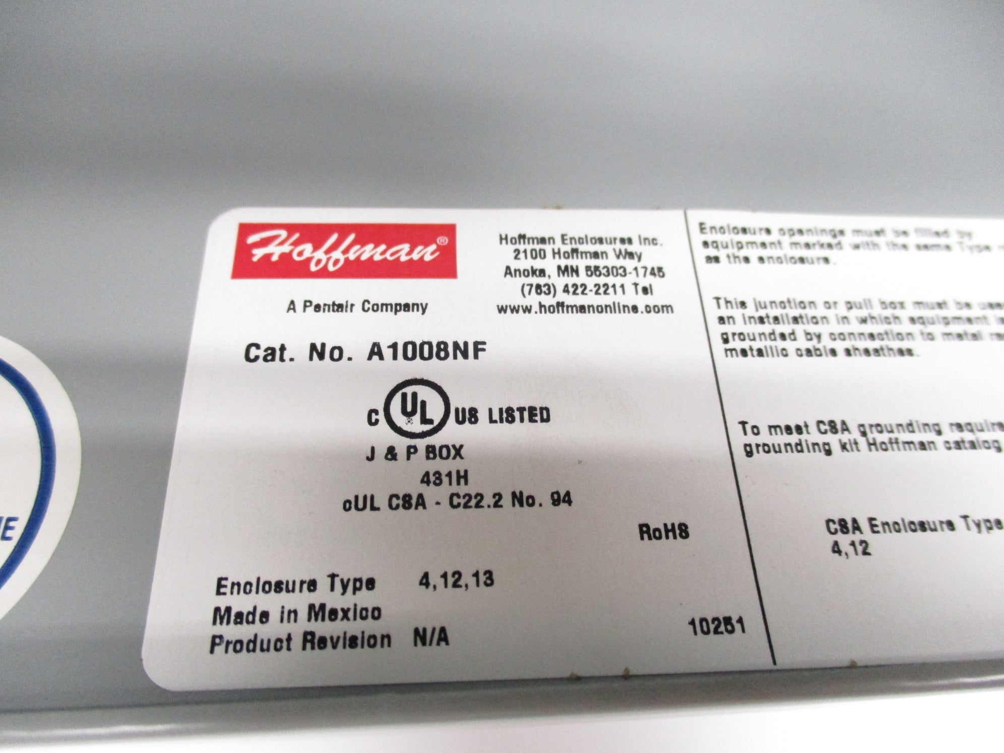HOFFMAN A1008NF NSNP