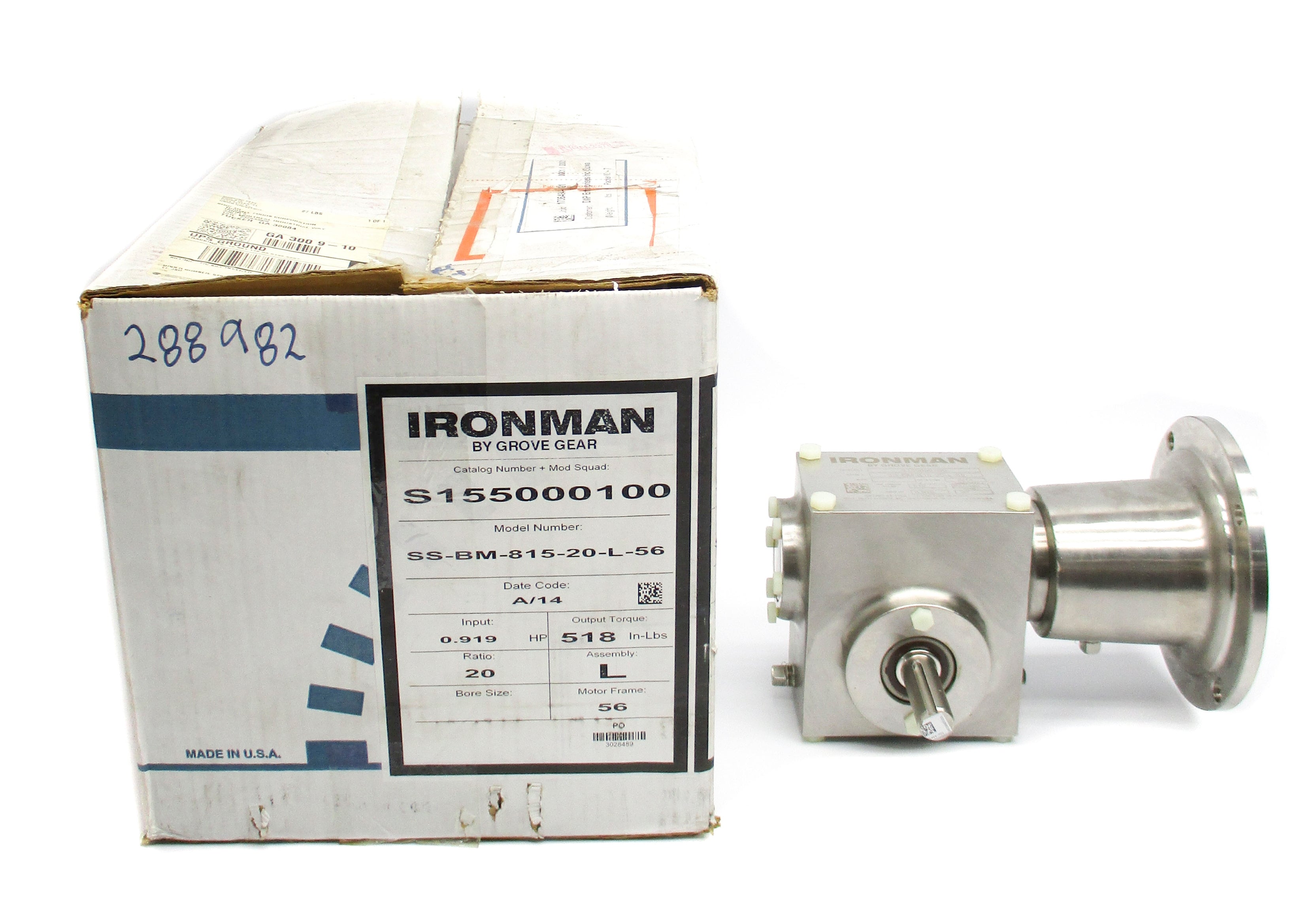 GROVE GEAR SS-BM-815-20-L-56 NSMP