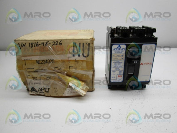 AMERICAN NE234020 CIRCUIT BREAKER 20A  NSMP