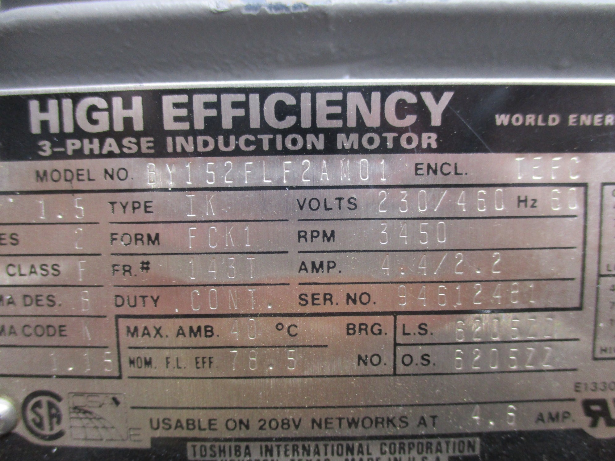 TOSHIBA BY152FLF2AM01 NSNP