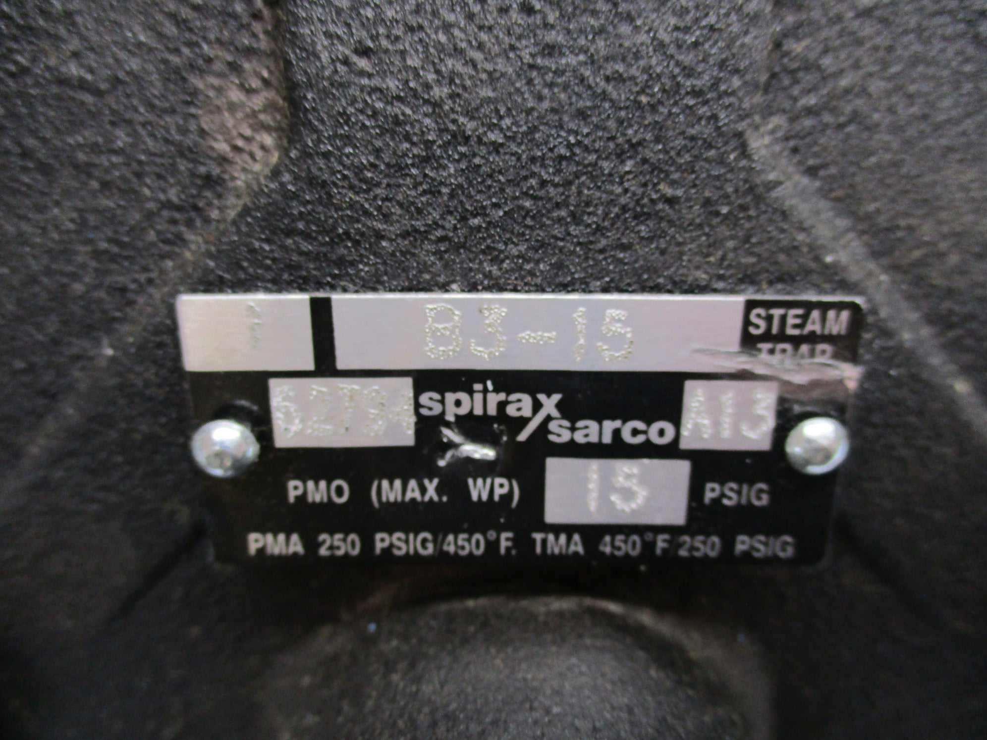 SPIRAX SARCO 62794 B3-15 15PSIG NSNP