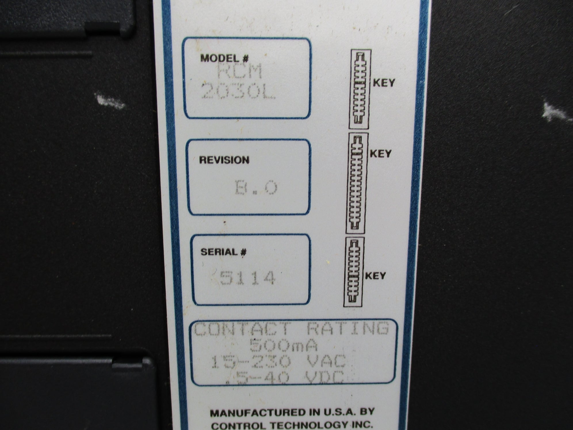 CONTROL TECHNOLOGY RCM-2030L NSNP