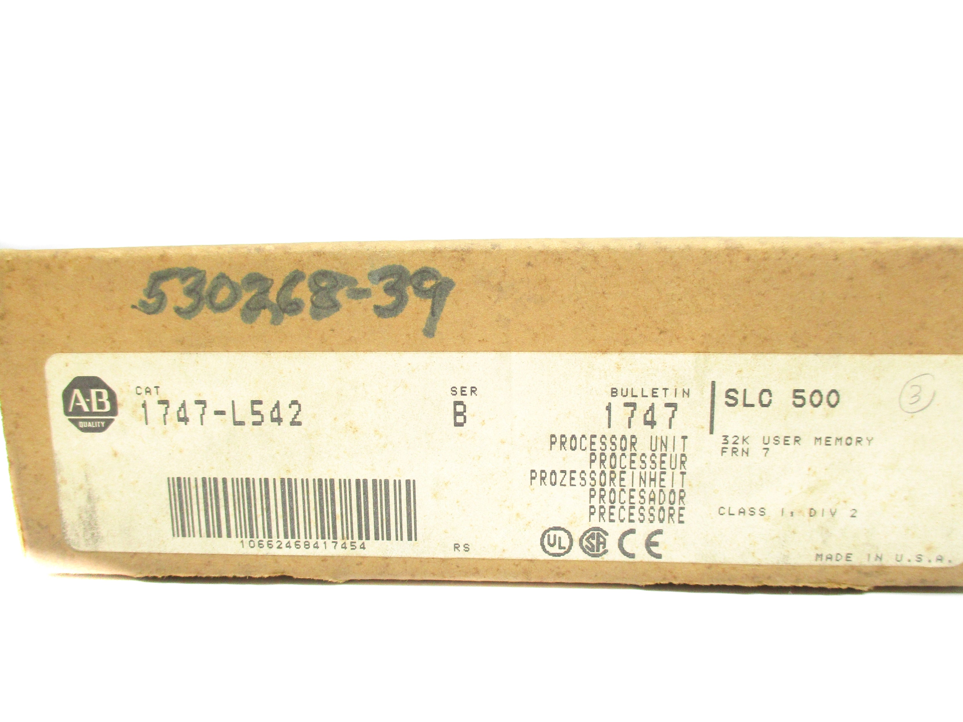 ALLEN BRADLEY 1747-L542 SER. B F/W 7 NSMP