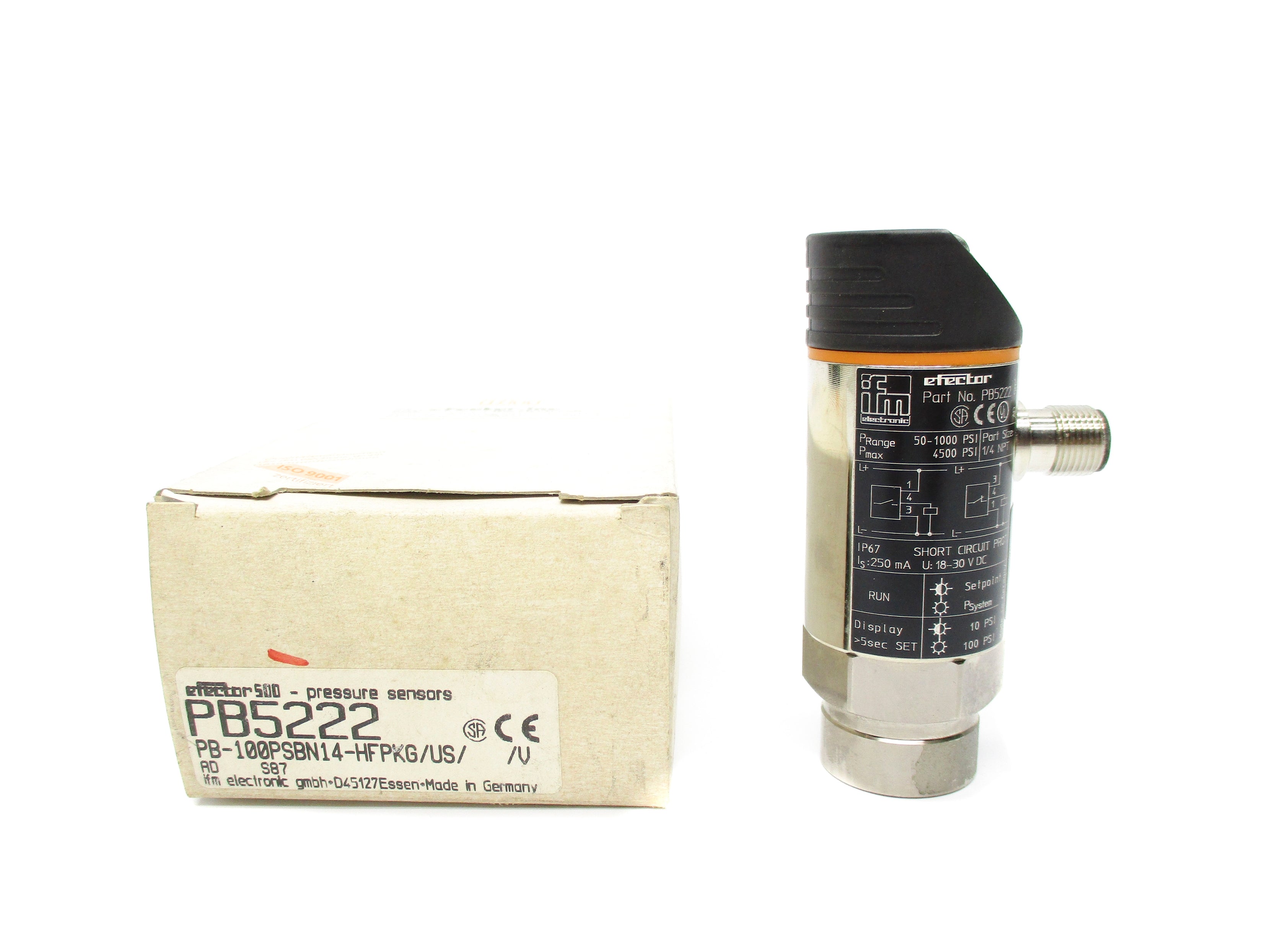 IFM EFECTOR PB5222 PB-100PSBN14-HFPKG/US/ 50-1000PSI NSMP
