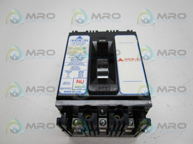 AMERICAN NE234020 CIRCUIT BREAKER 20A  NSMP