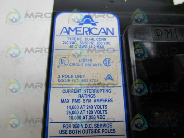 AMERICAN NE234020 CIRCUIT BREAKER 20A  NSMP