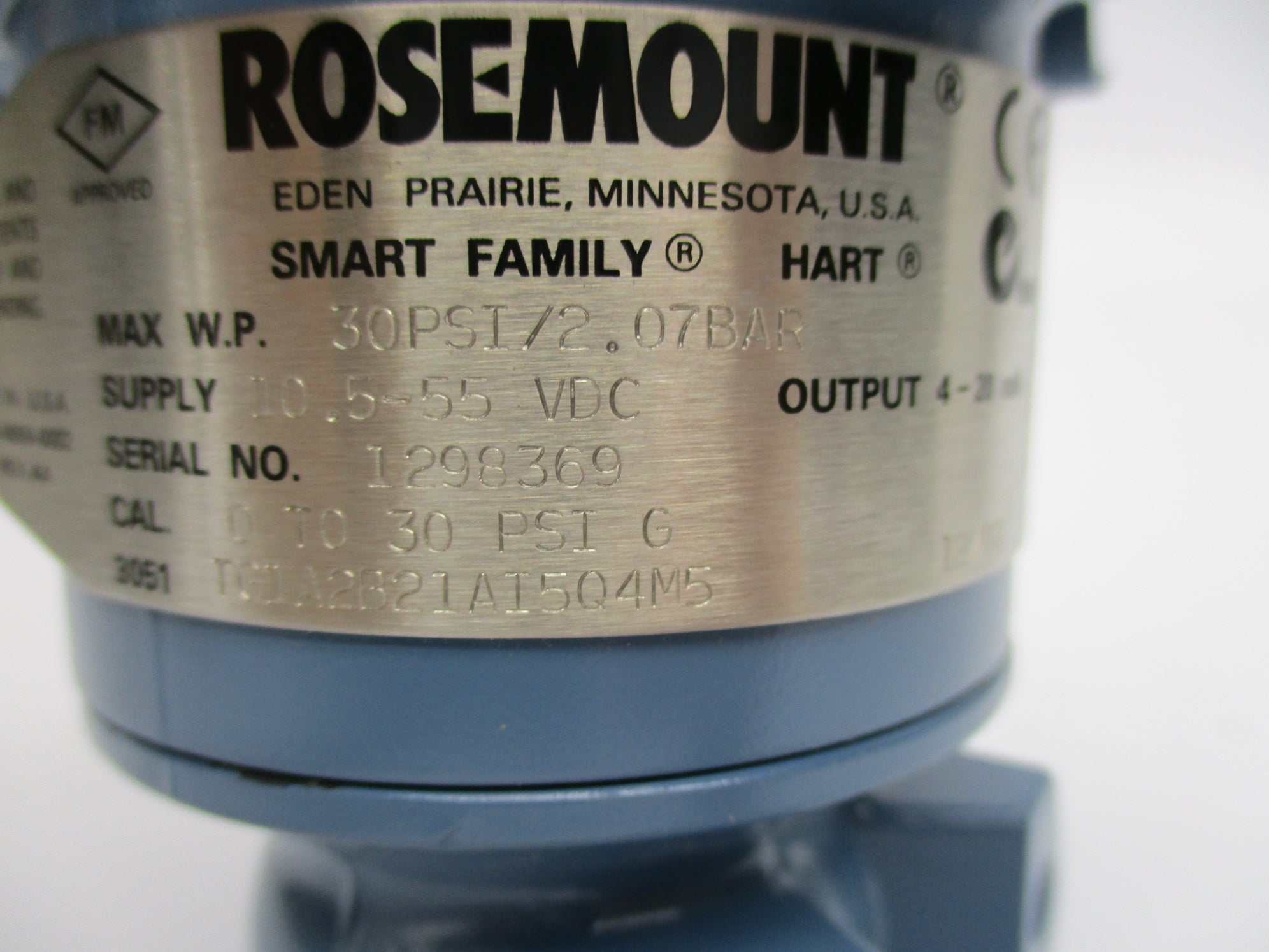 ROSEMOUNT 3051TG1A2B21AI5Q4M5 30PSI NSNP
