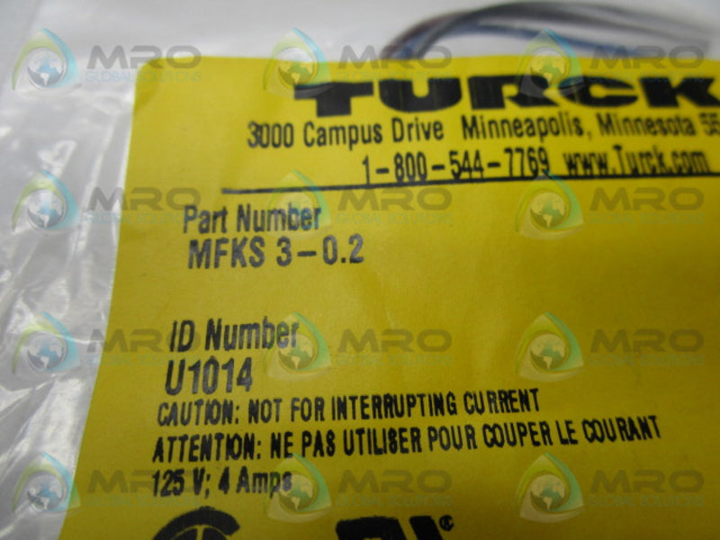 TURCK MFKS 3-0.2 * NEW IN FACTORY BAG *