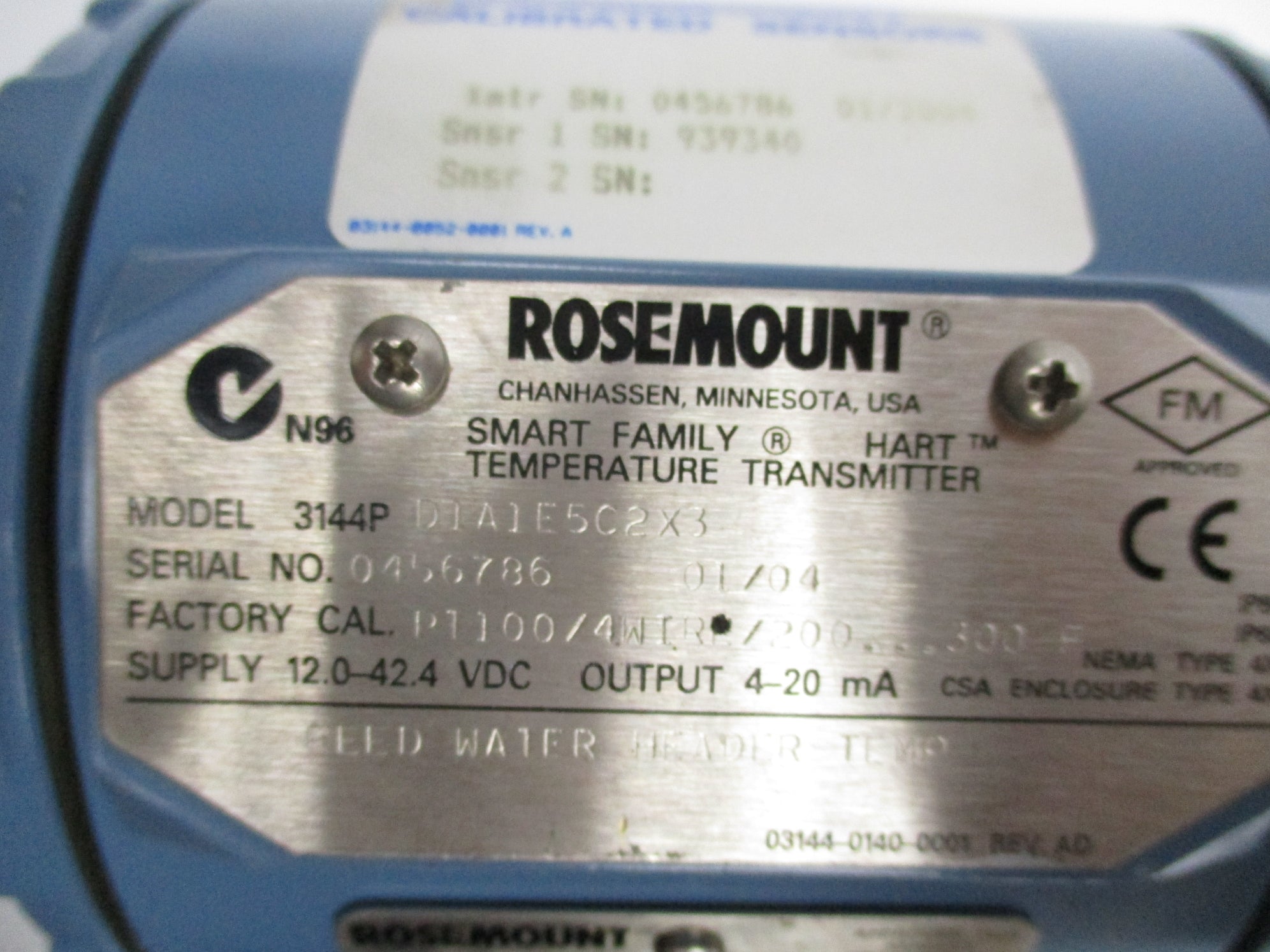 ROSEMOUNT 3144PD1A1E5C2X3 NSNP