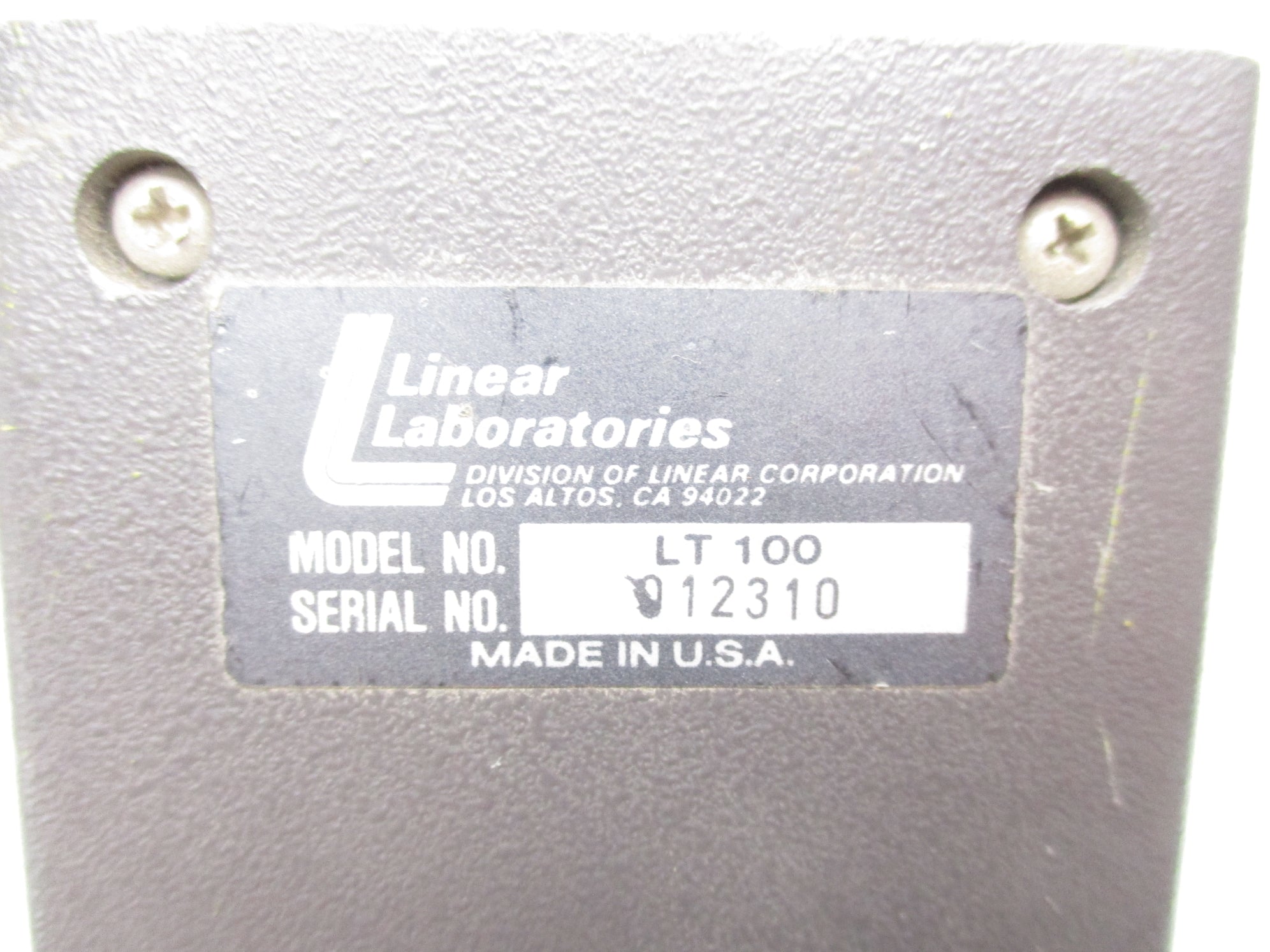 LINEAR LABORATORIES LT100 UNMP
