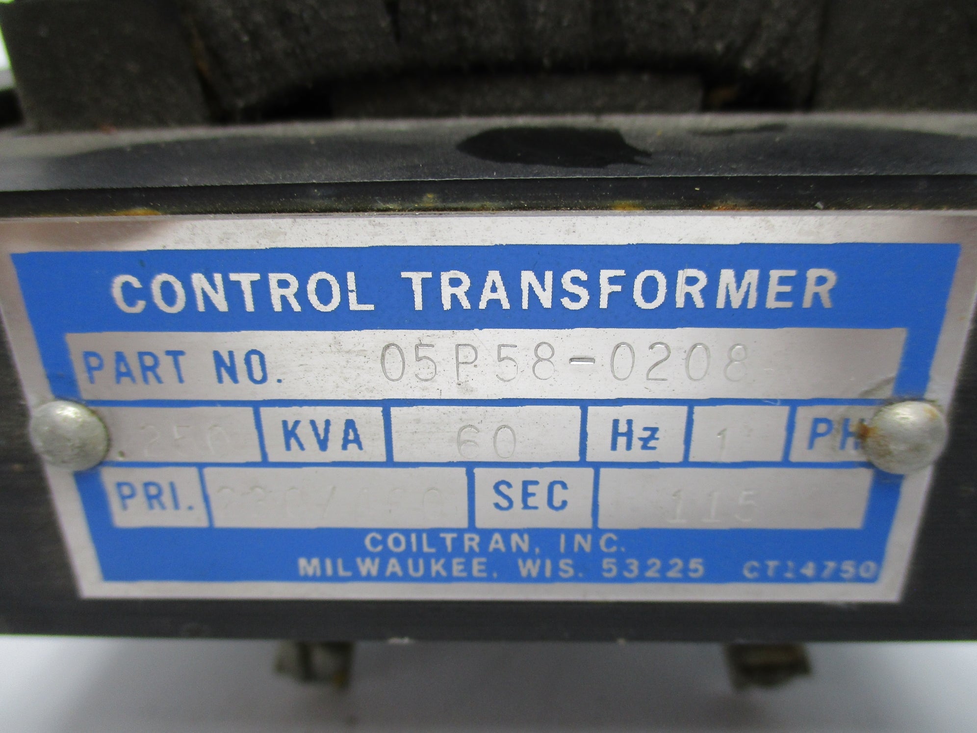 COILTRAN 05P58-0208 UNMP
