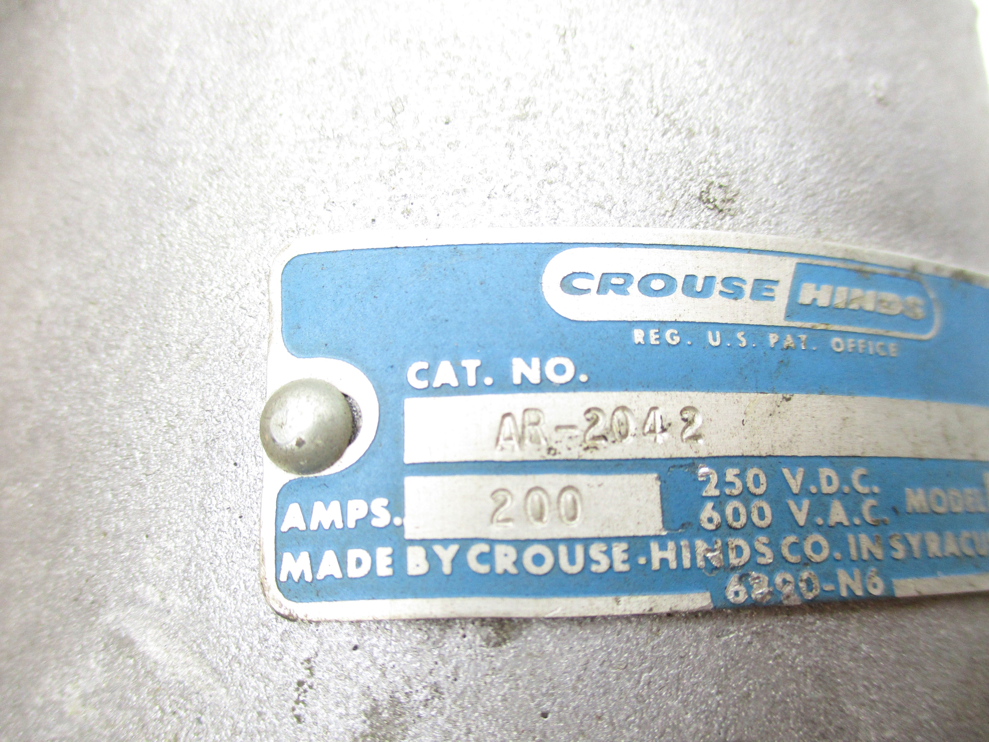 CROUSE HINDS AR-2042 UNMP