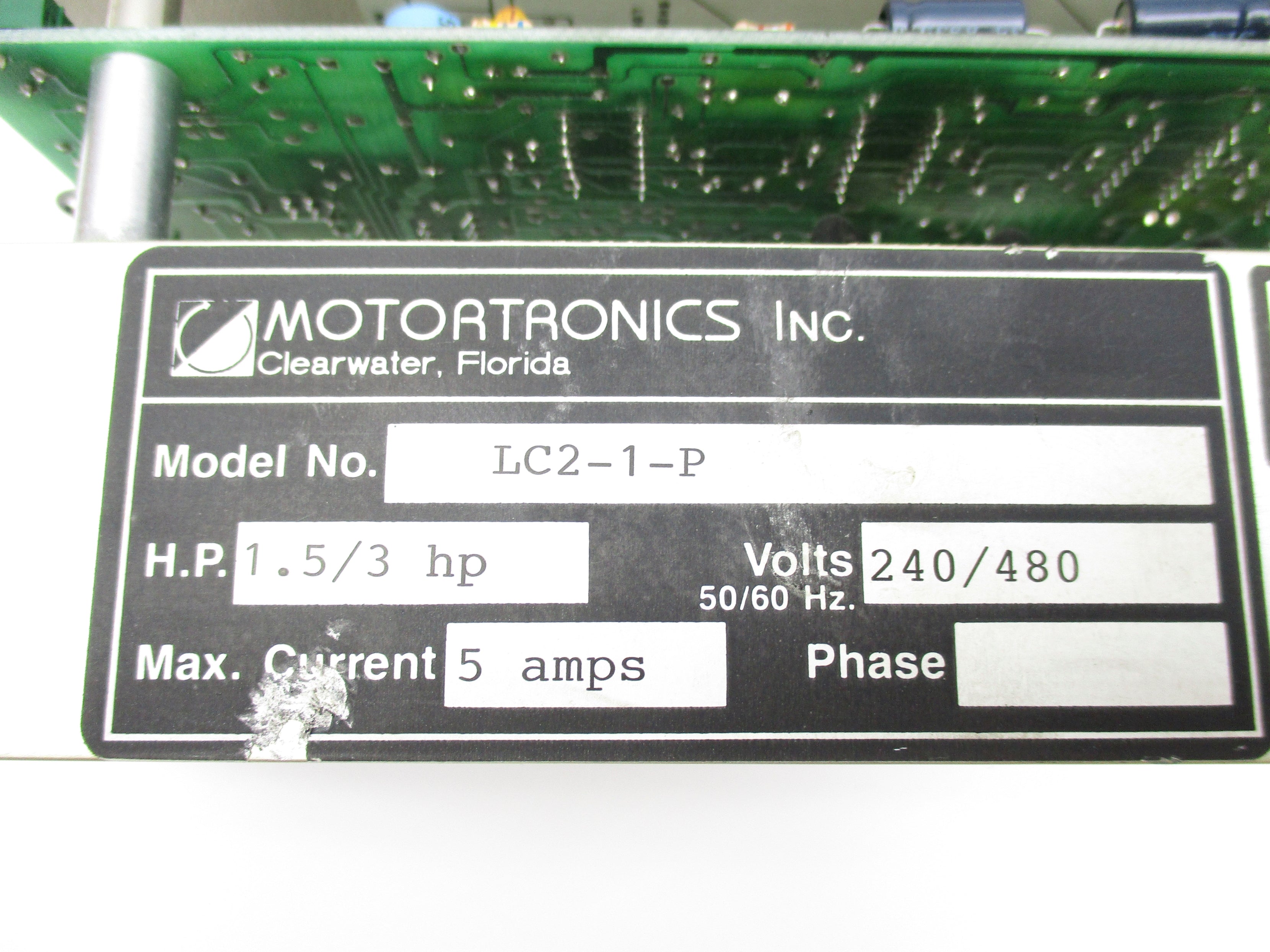 MOTORTRONICS LC2-1-P UNMP