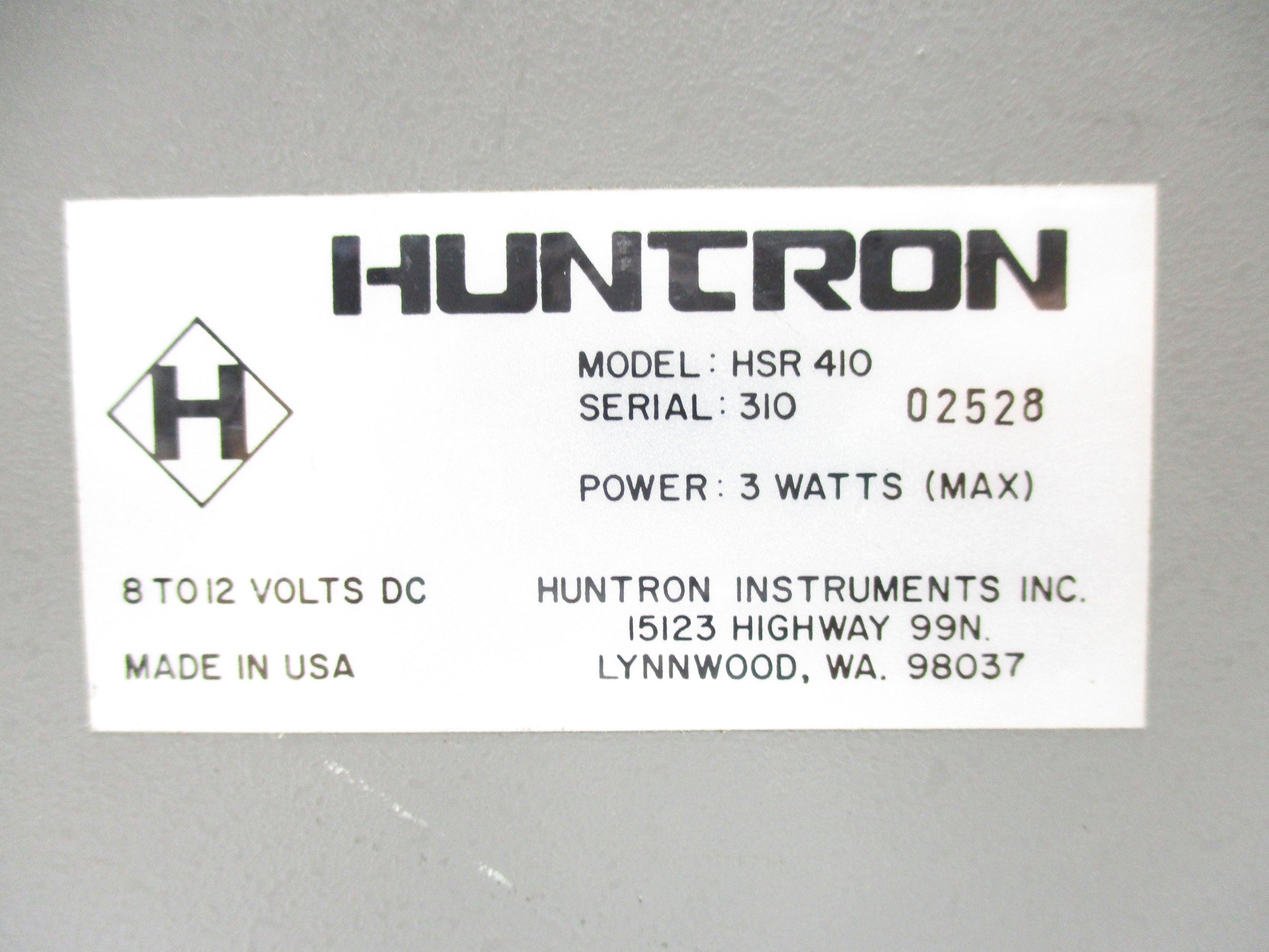 HUNTRON HSR410 (AS PICTURED) UNMP