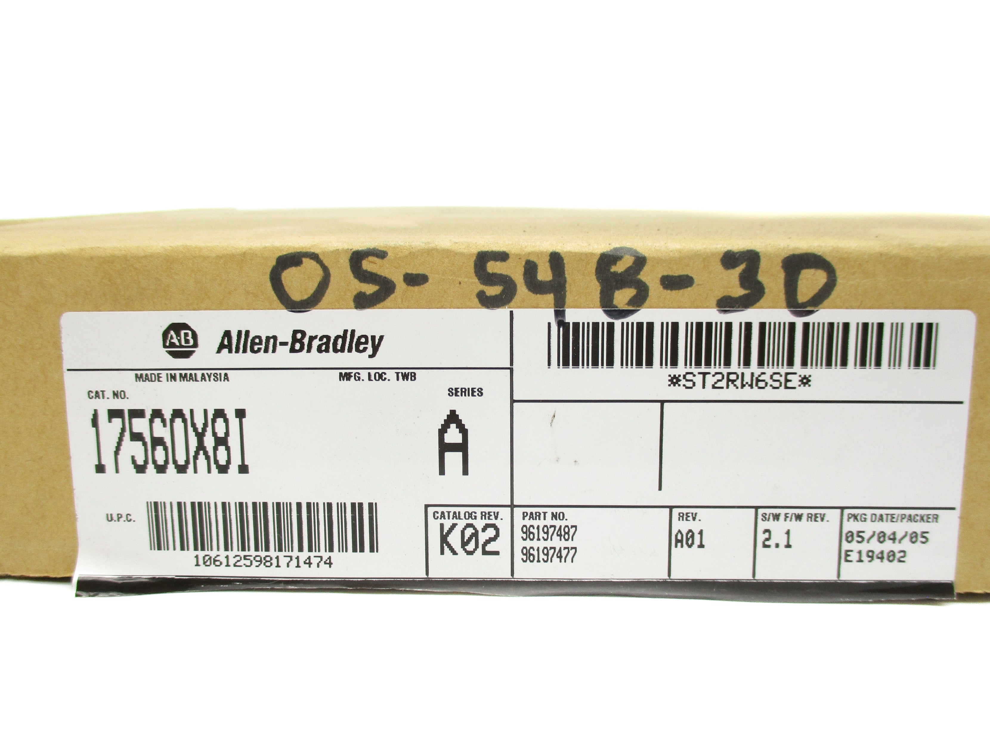 ALLEN BRADLEY 1756-OX8I SER. A F/W 2.1 NSMP