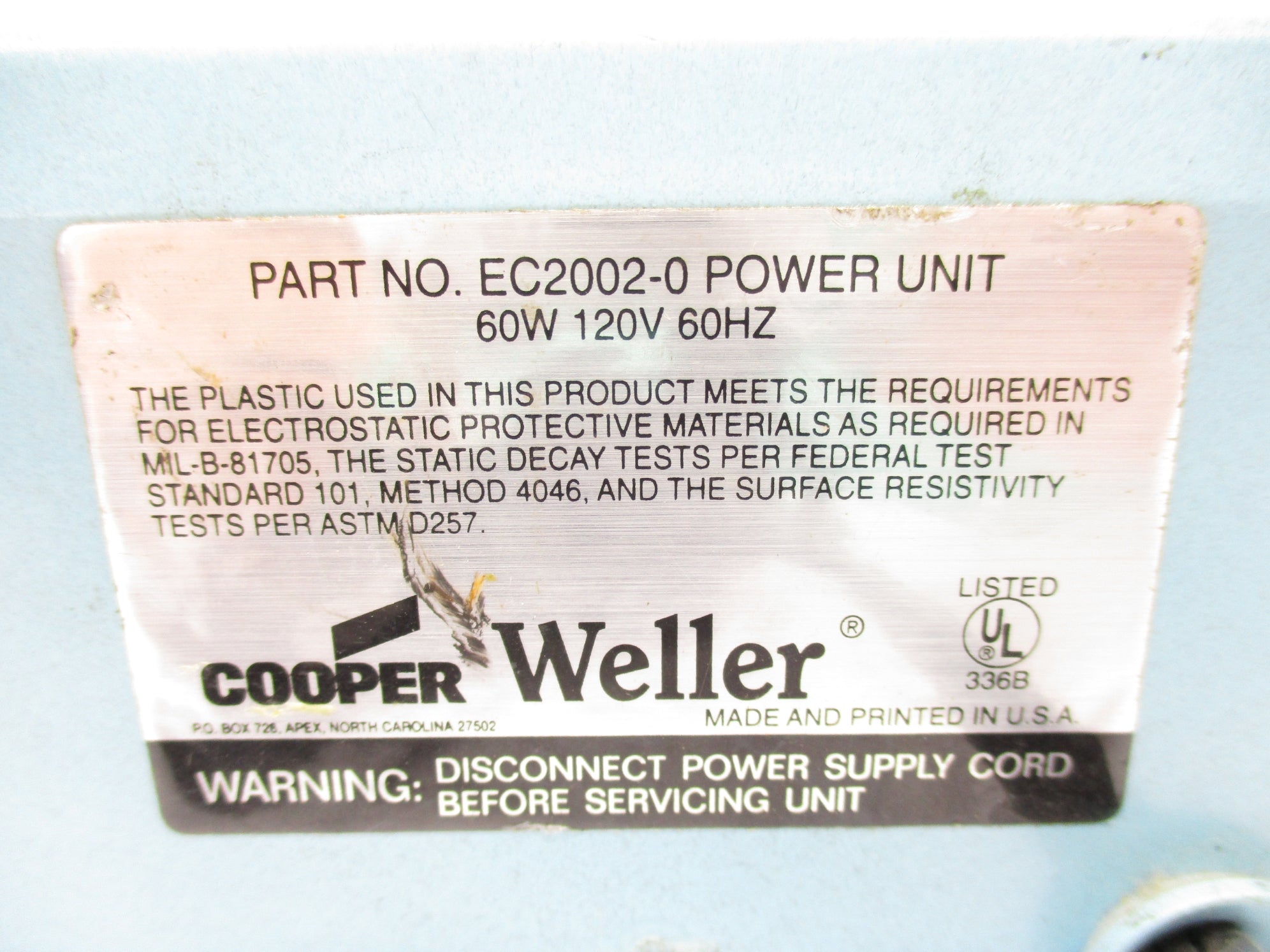 WELLER EC2002-0 UNMP