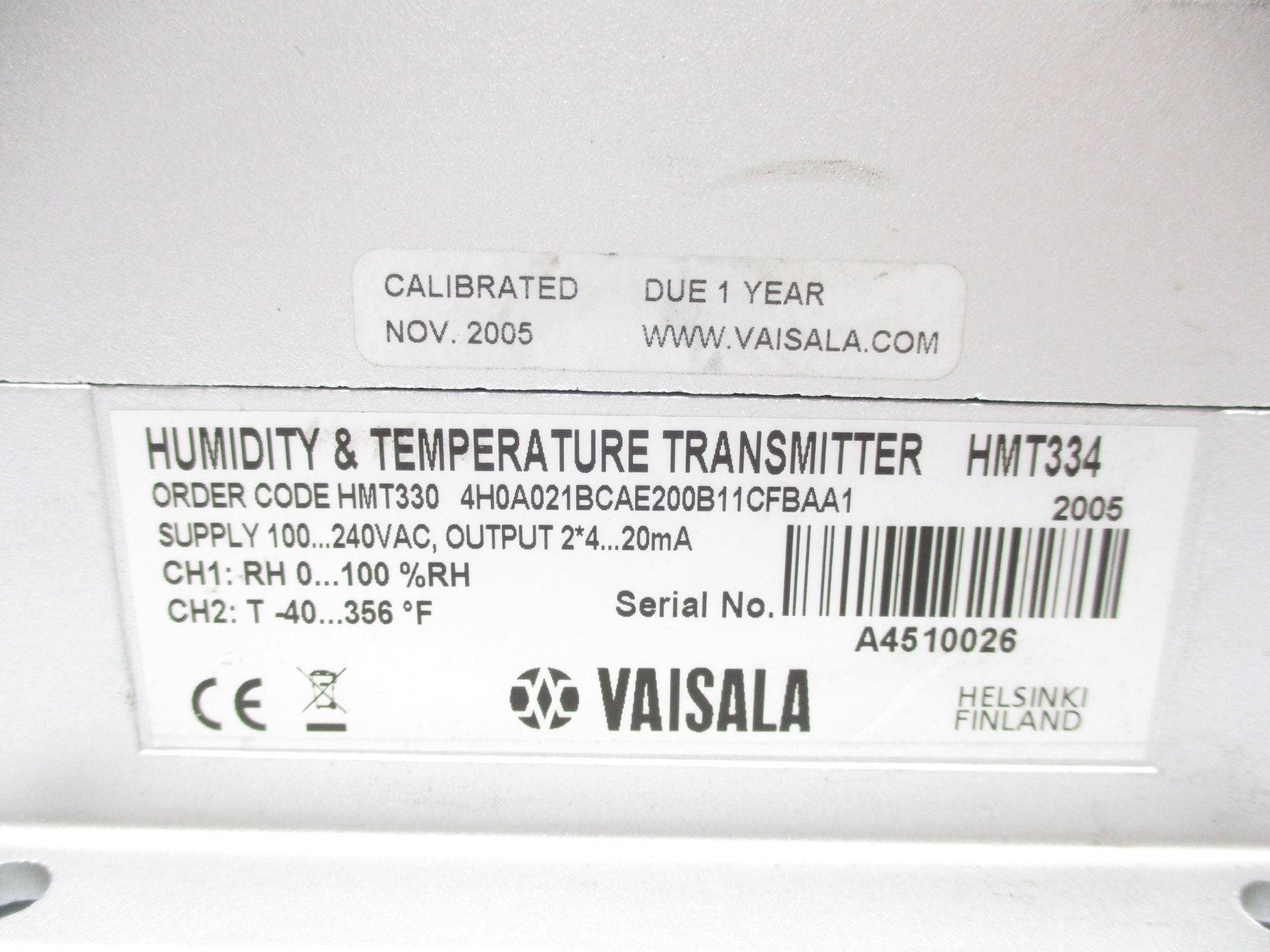 VAISALA HMT334 NSNP