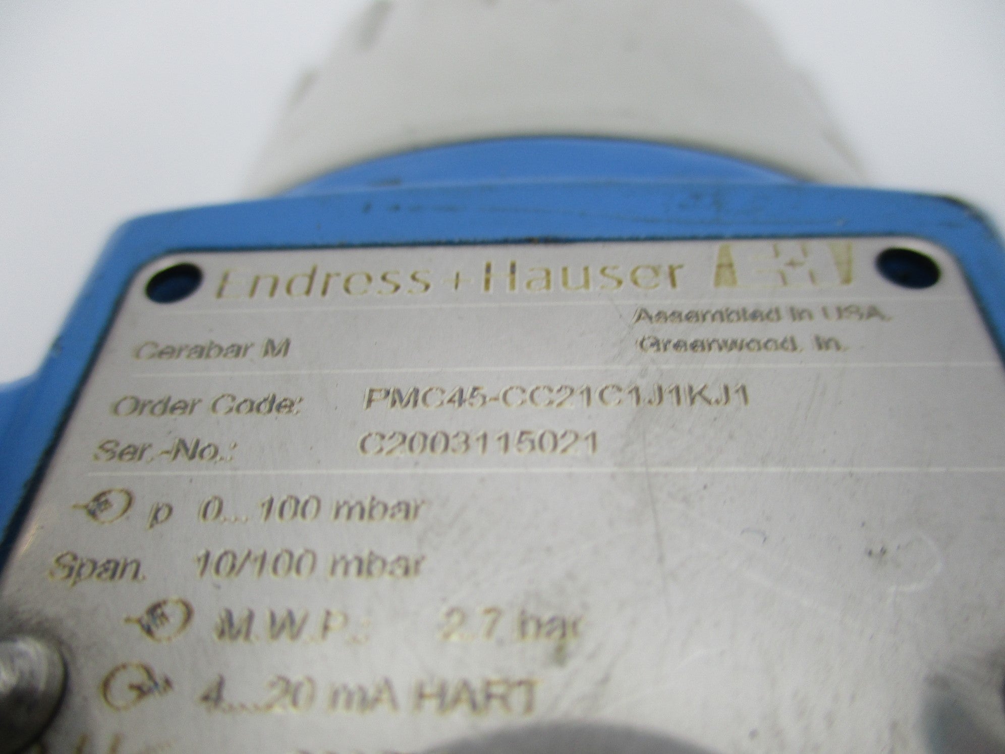 ENDRESS+HAUSER PMC45-CC21C1J1KJ1 NSNP