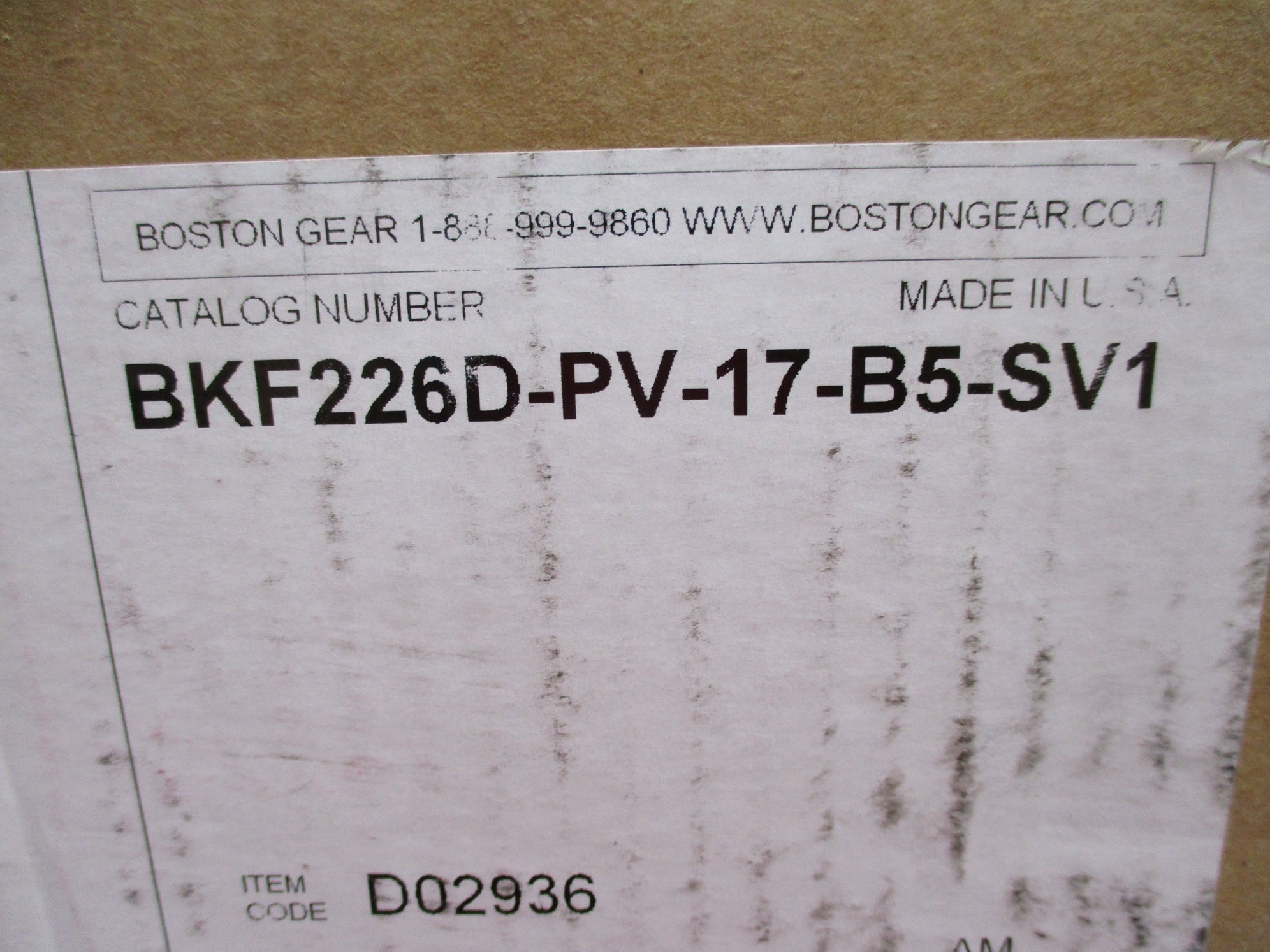 BOSTON GEAR BKF226D-PV-17-B5-SV1 NSMP