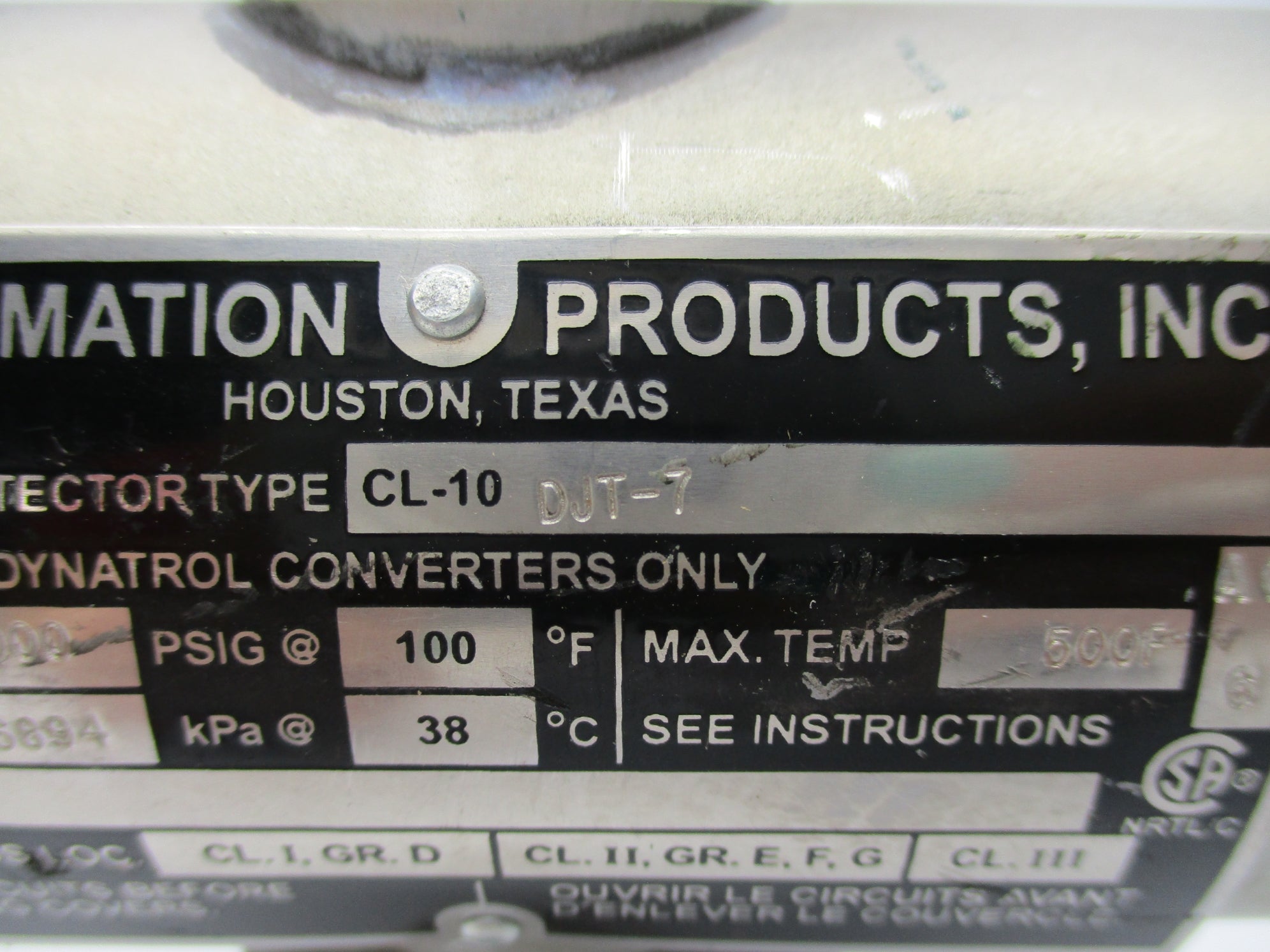 AUTOMATION PRODUCTS CL-10-DJT-7 1000PSI UNMP