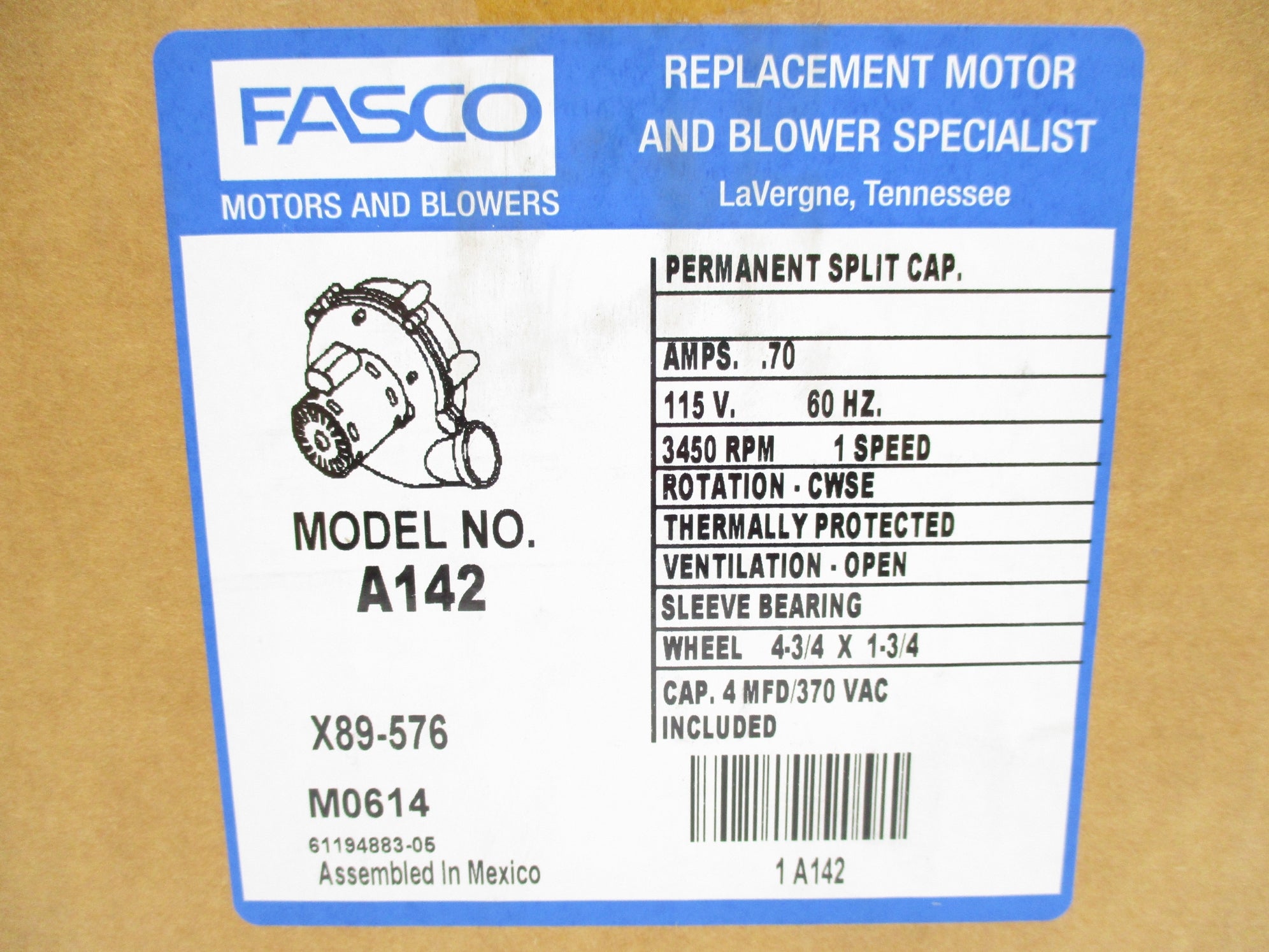 FASCO A142 NSMP