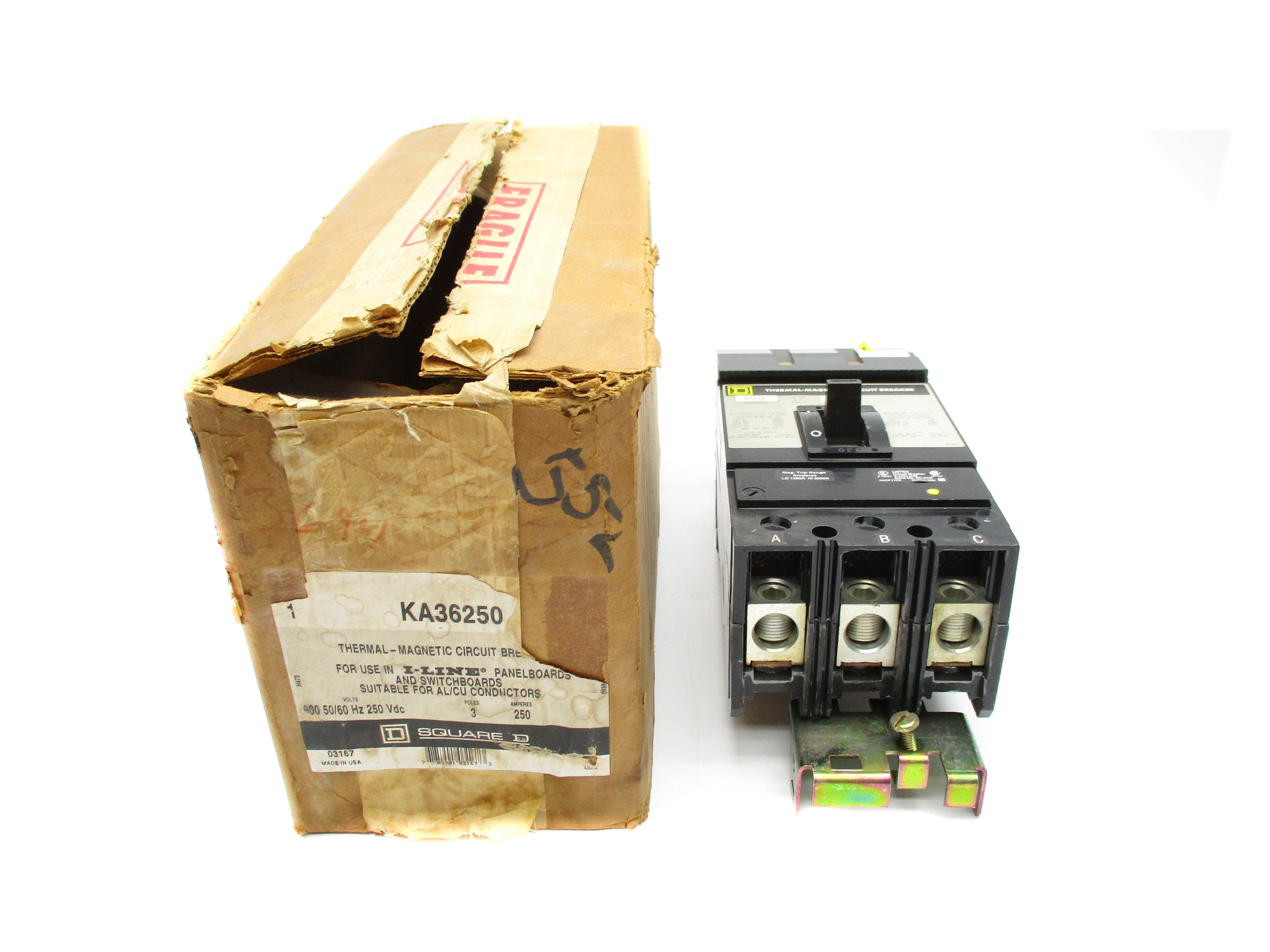 SQUARE D KA36250 250A 250VDC SER. 2 NSMP
