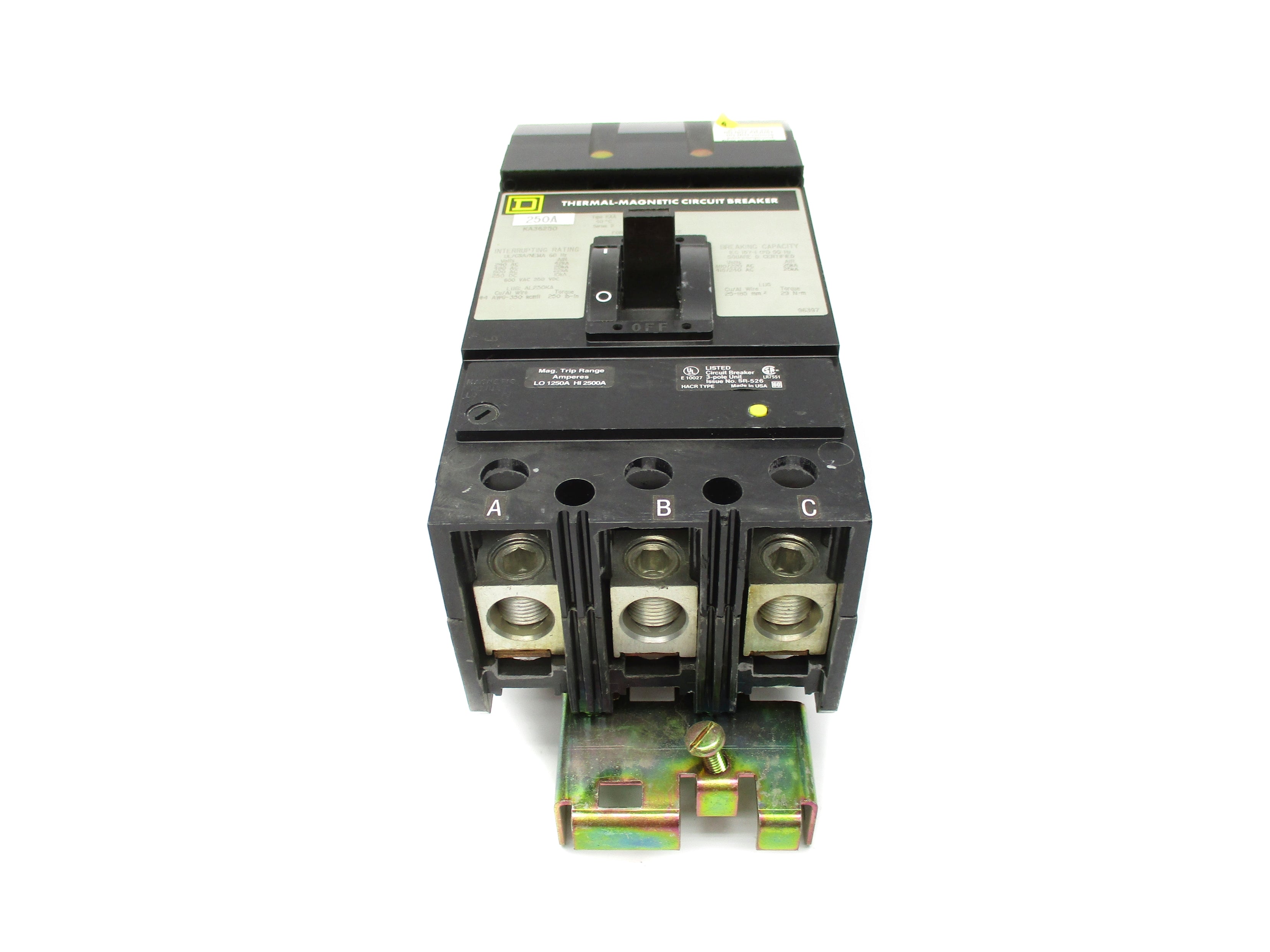 SQUARE D KA36250 250A 250VDC SER. 2 NSMP