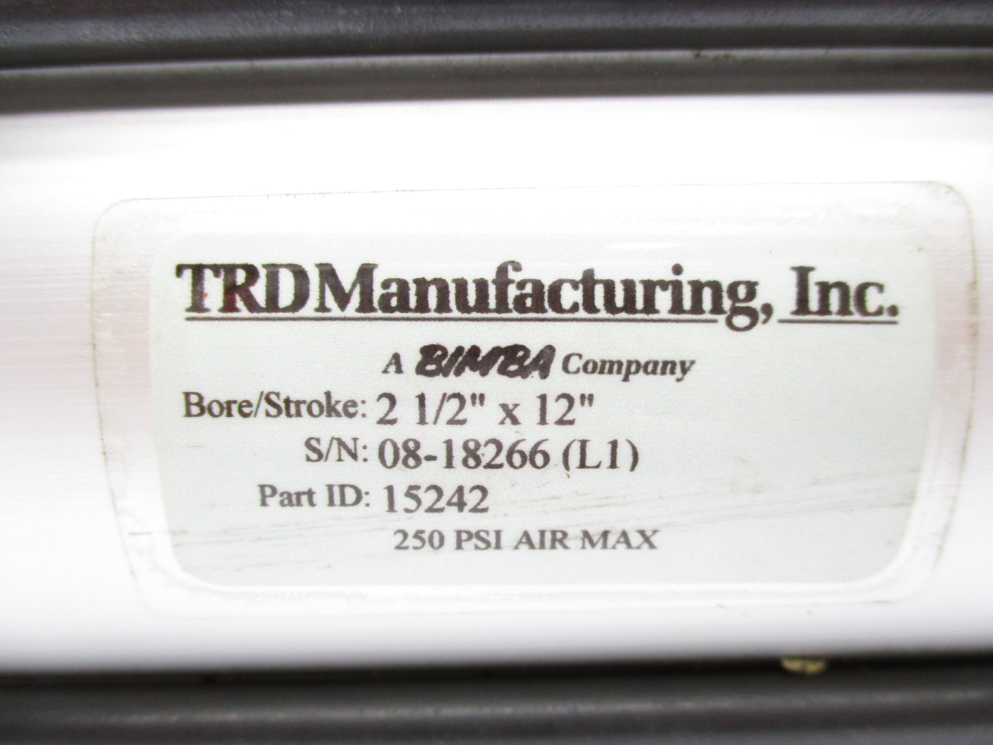 TRD MANUFACTURING 15242 250PSI UNMP