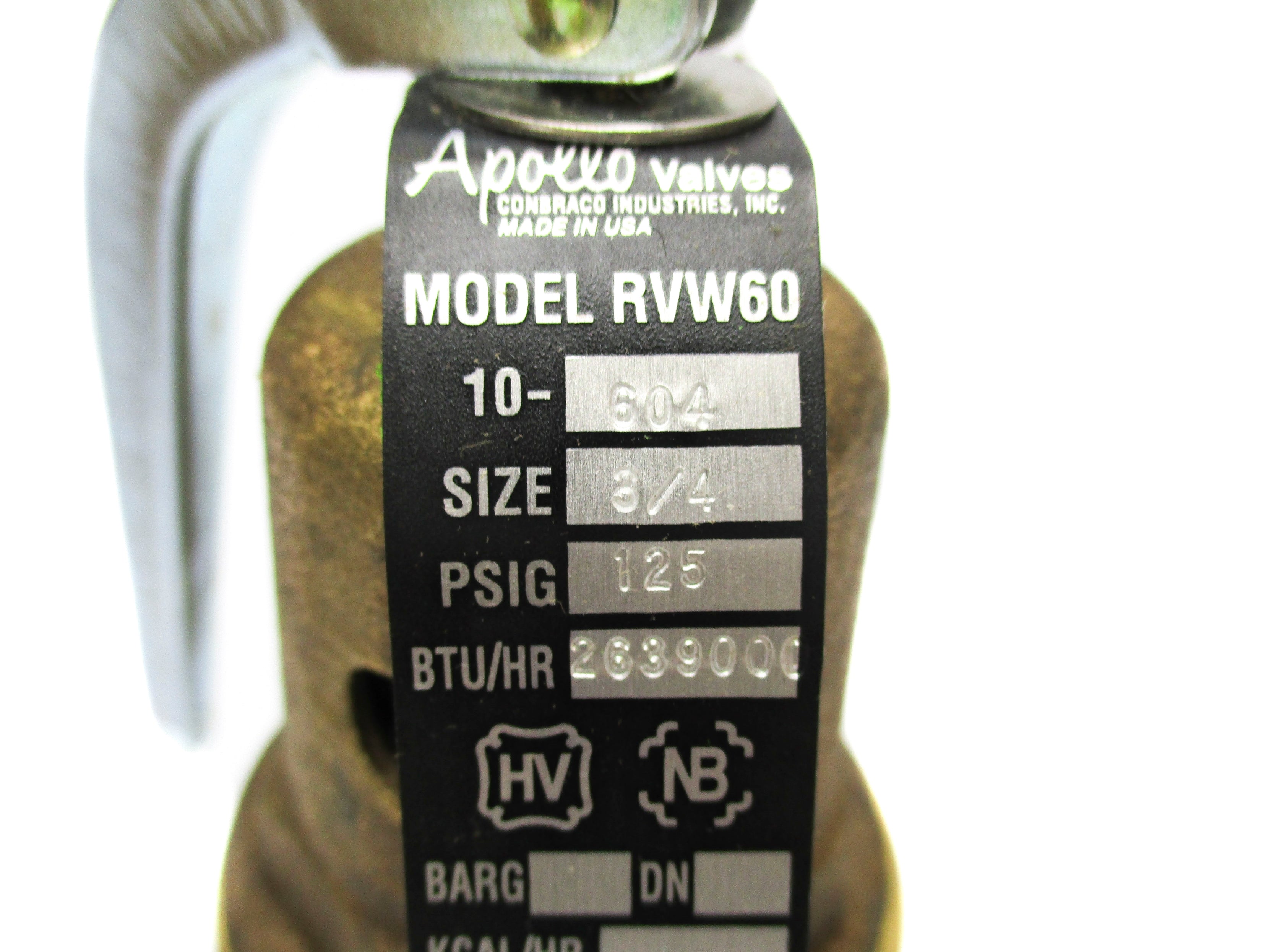 APOLLO RVW60-34125 125PSI NSMP
