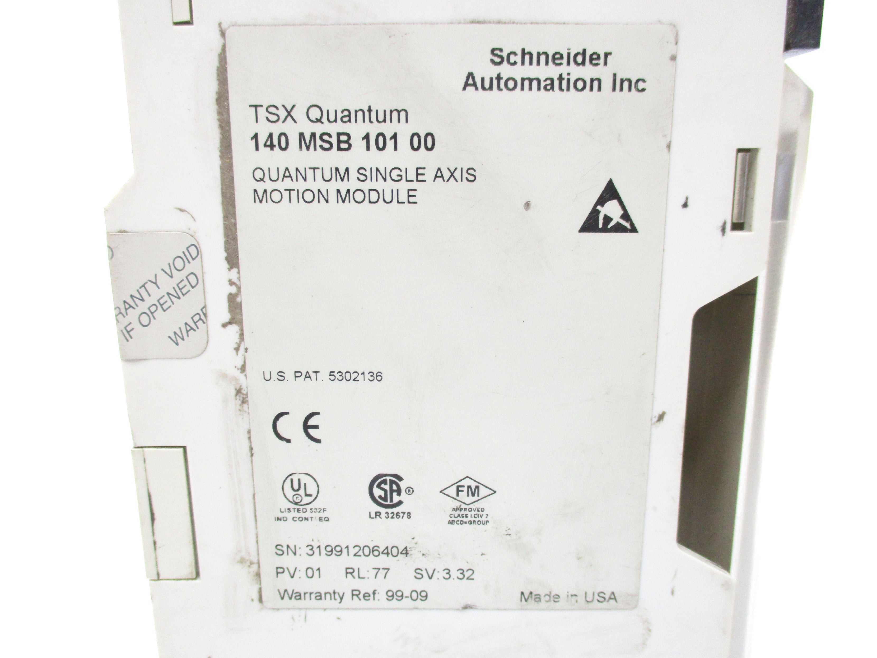 SCHNEIDER AUTOMATION 140MSB10100 UNMP