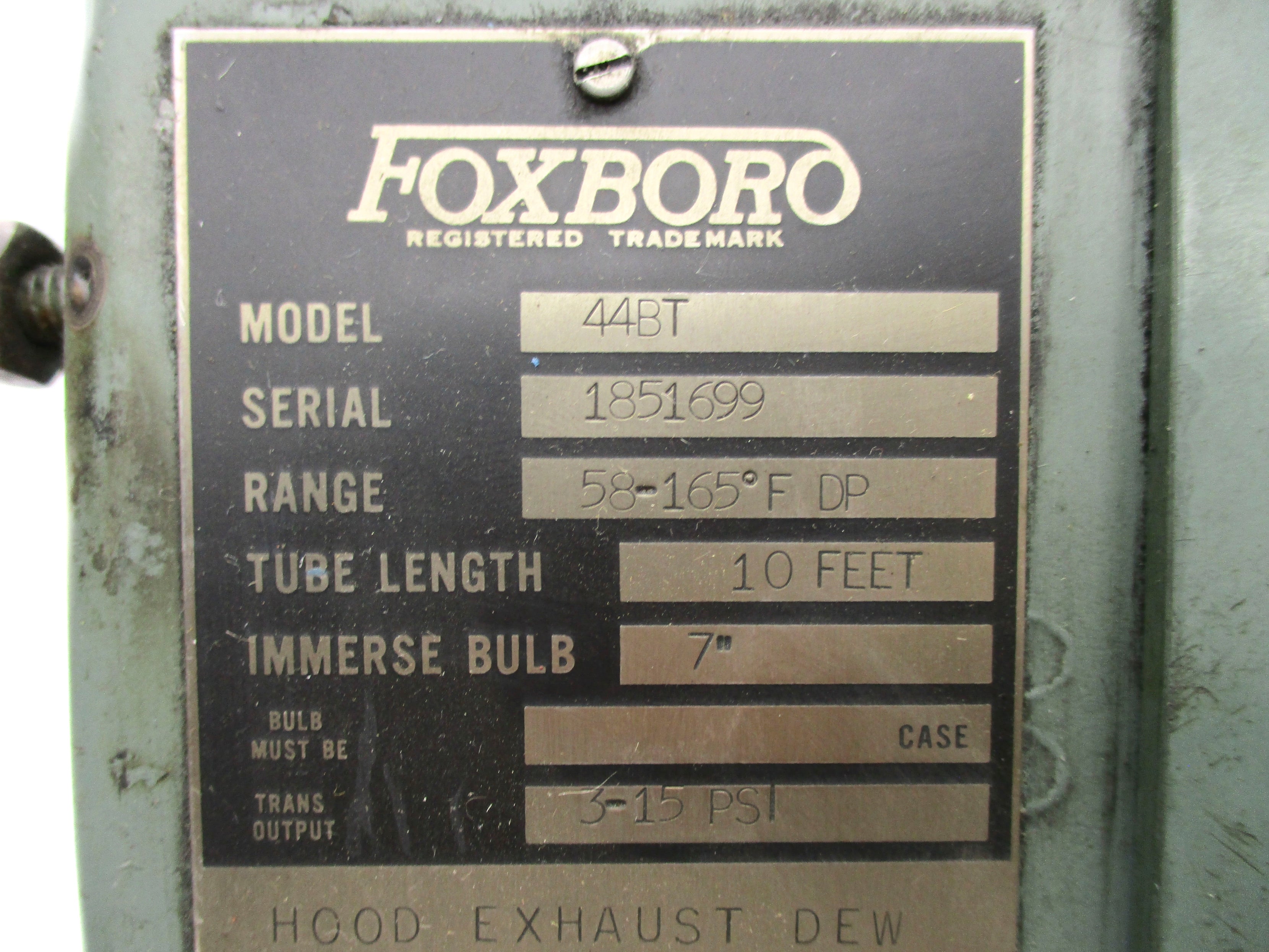 FOXBORO 44BT 3-15PSI UNMP