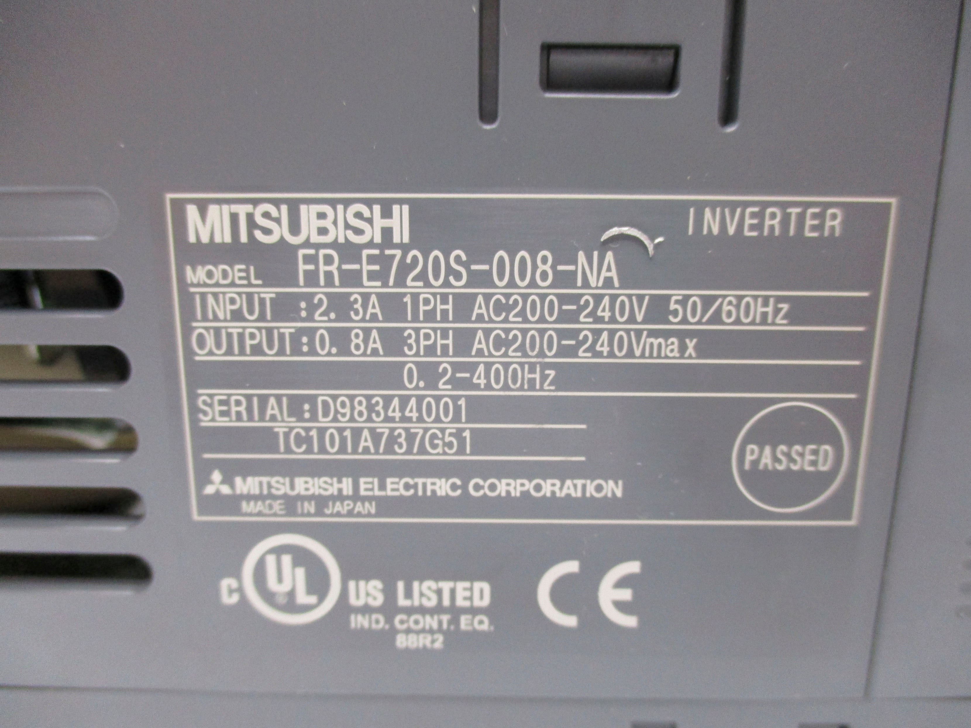 MITSUBISHI FR-E720S-008-NA NSMP
