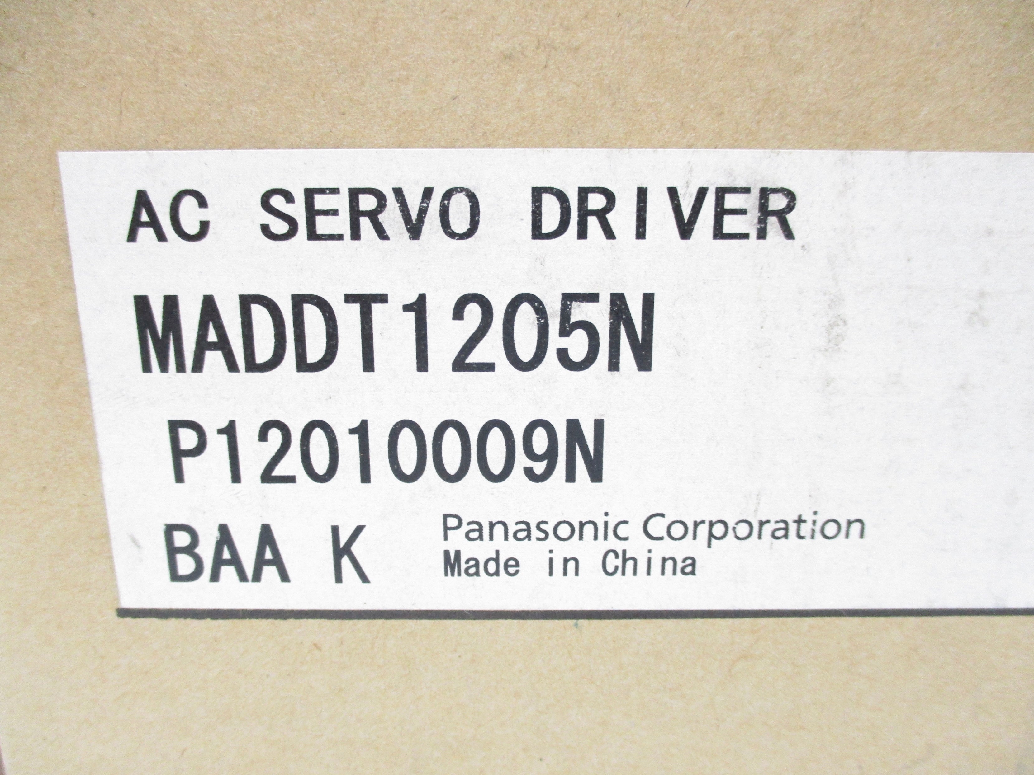 PANASONIC MADDT1205N NSMP