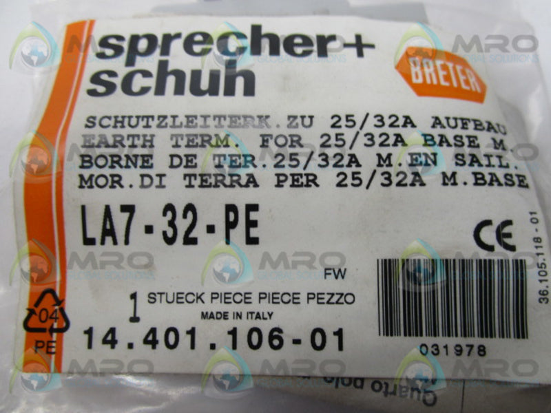 SPRECHER+SCHUH LA7-32-PE MOTOR DISCONNECT SWITCH * NEW IN FACTORY BAG *