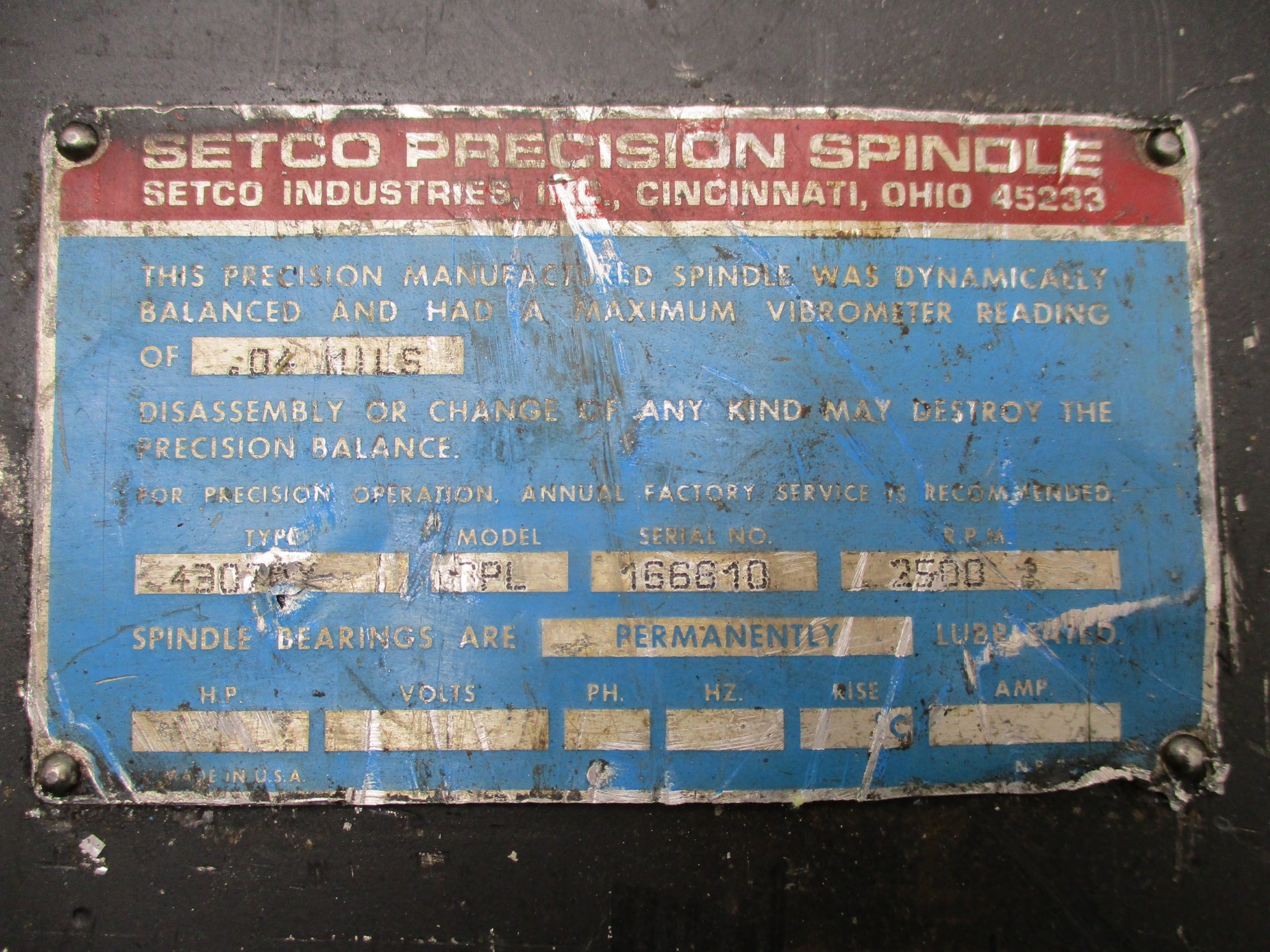 SETCO 4307BY UNMP