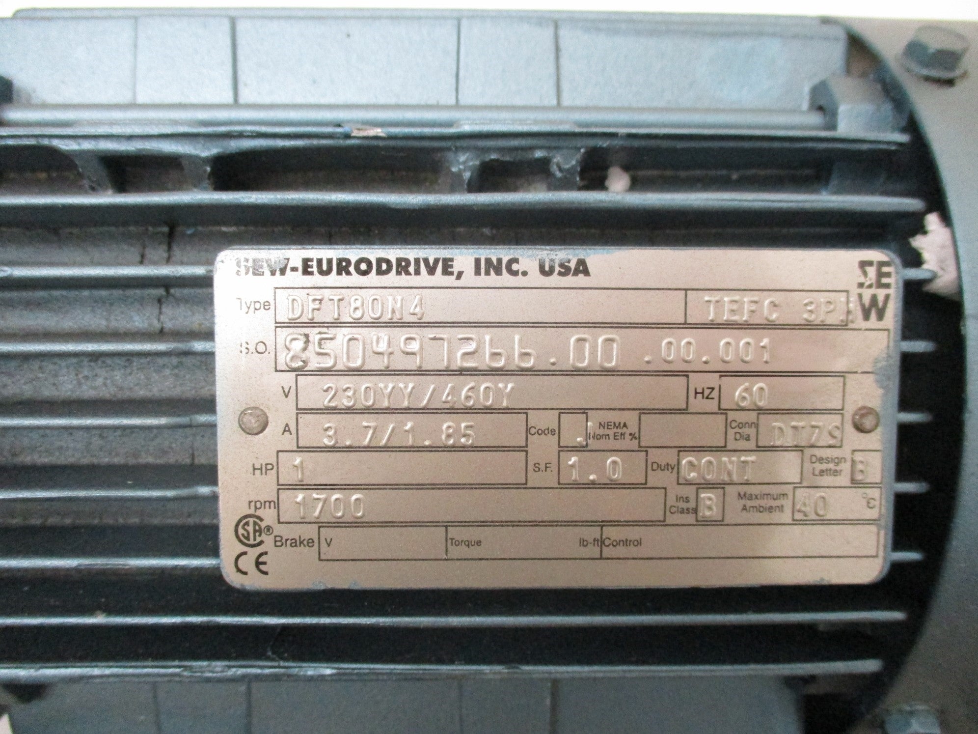 SEW-EURODRIVE R63DT80N4 (AS PICTURED) UNMP