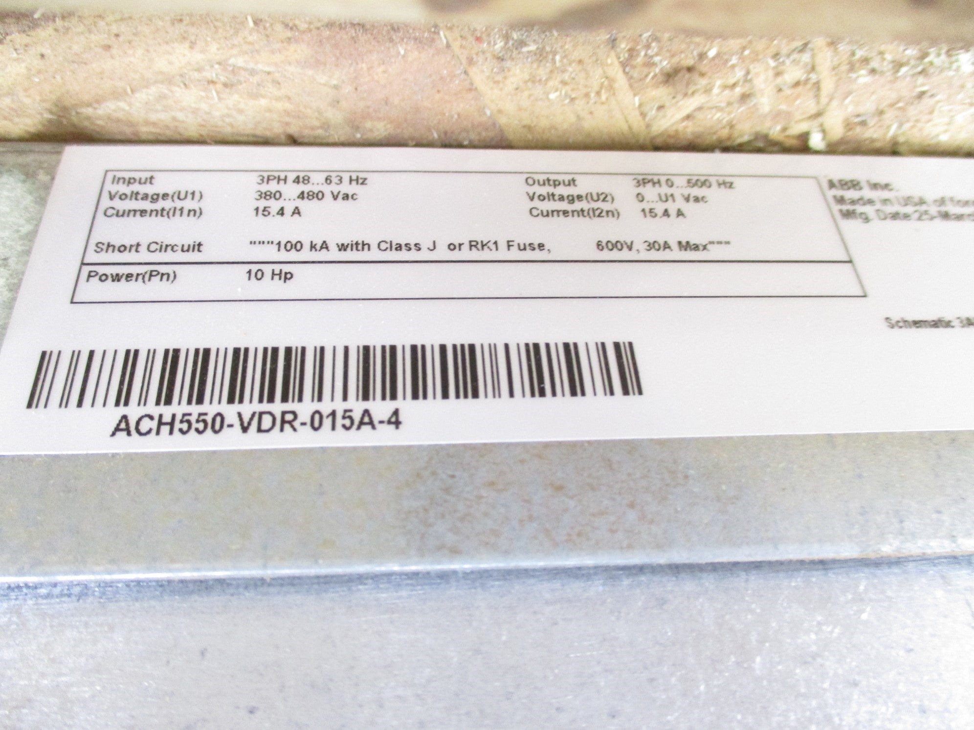 ABB ACH550-VDR-015A-4 NSNP