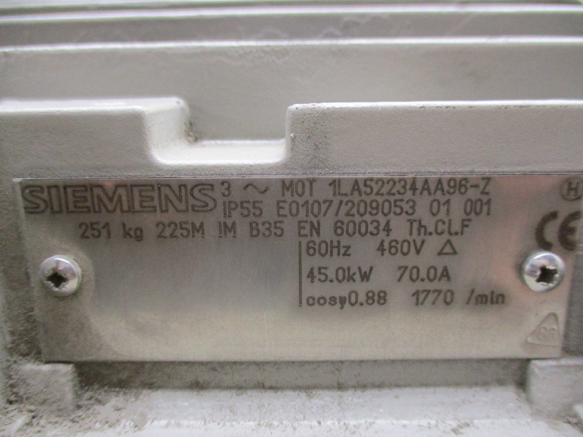 SIEMENS 1LA52234AA96-Z T6D 038 1R00 B1 UNMP