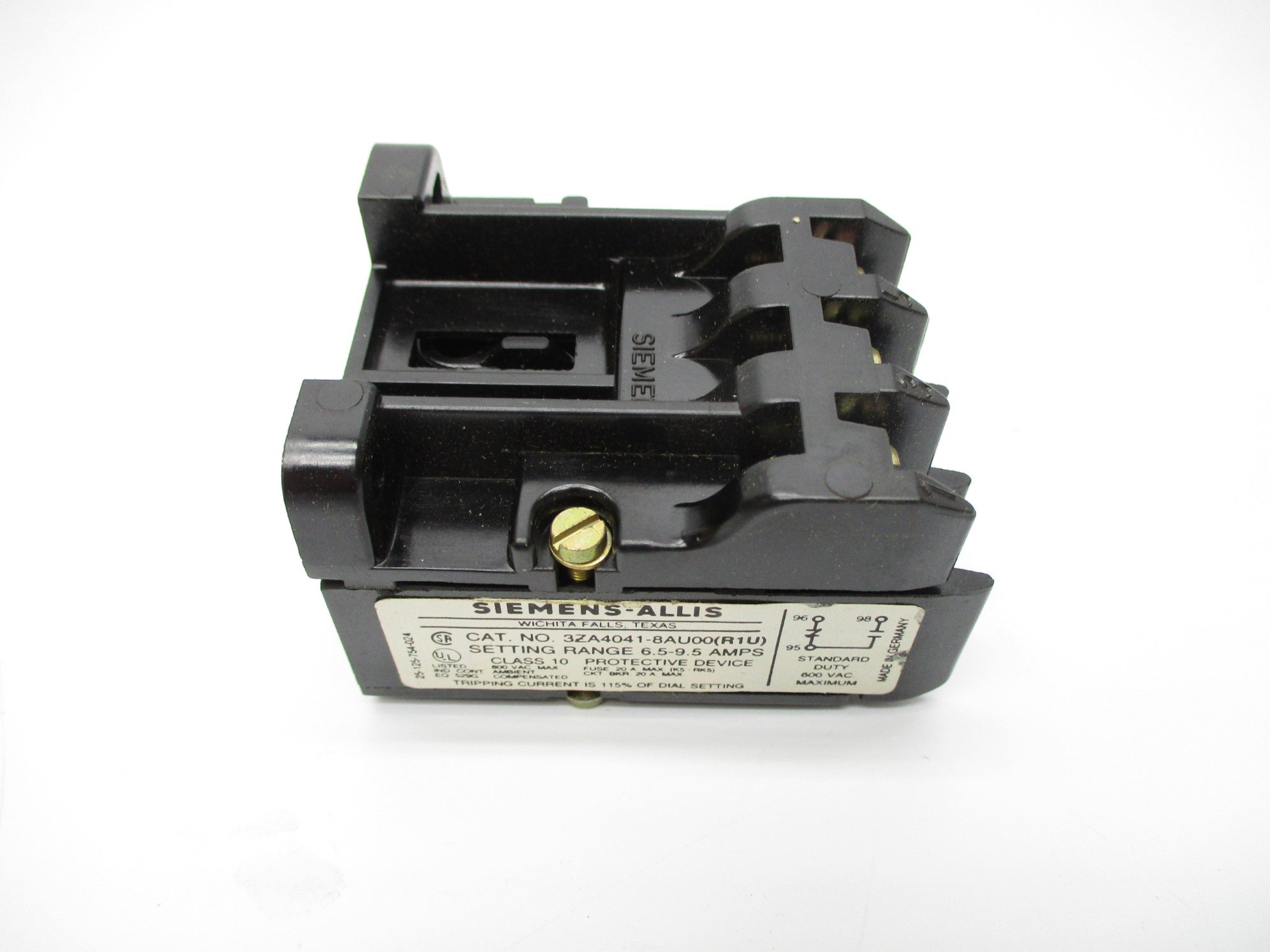 SIEMENS-ALLIS 3ZA4041-8AU00 6.5-9.5A 600VAC NSNP