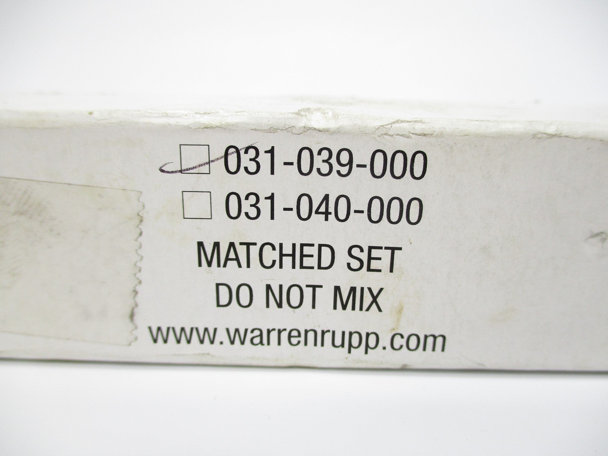 WARREN RUPP 031-039-000 NSMP