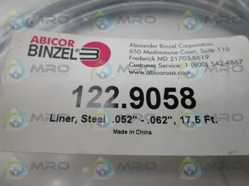 ABICOR 122.9058 LINER INS 17.5FT * NEW IN FACTORY BAG *