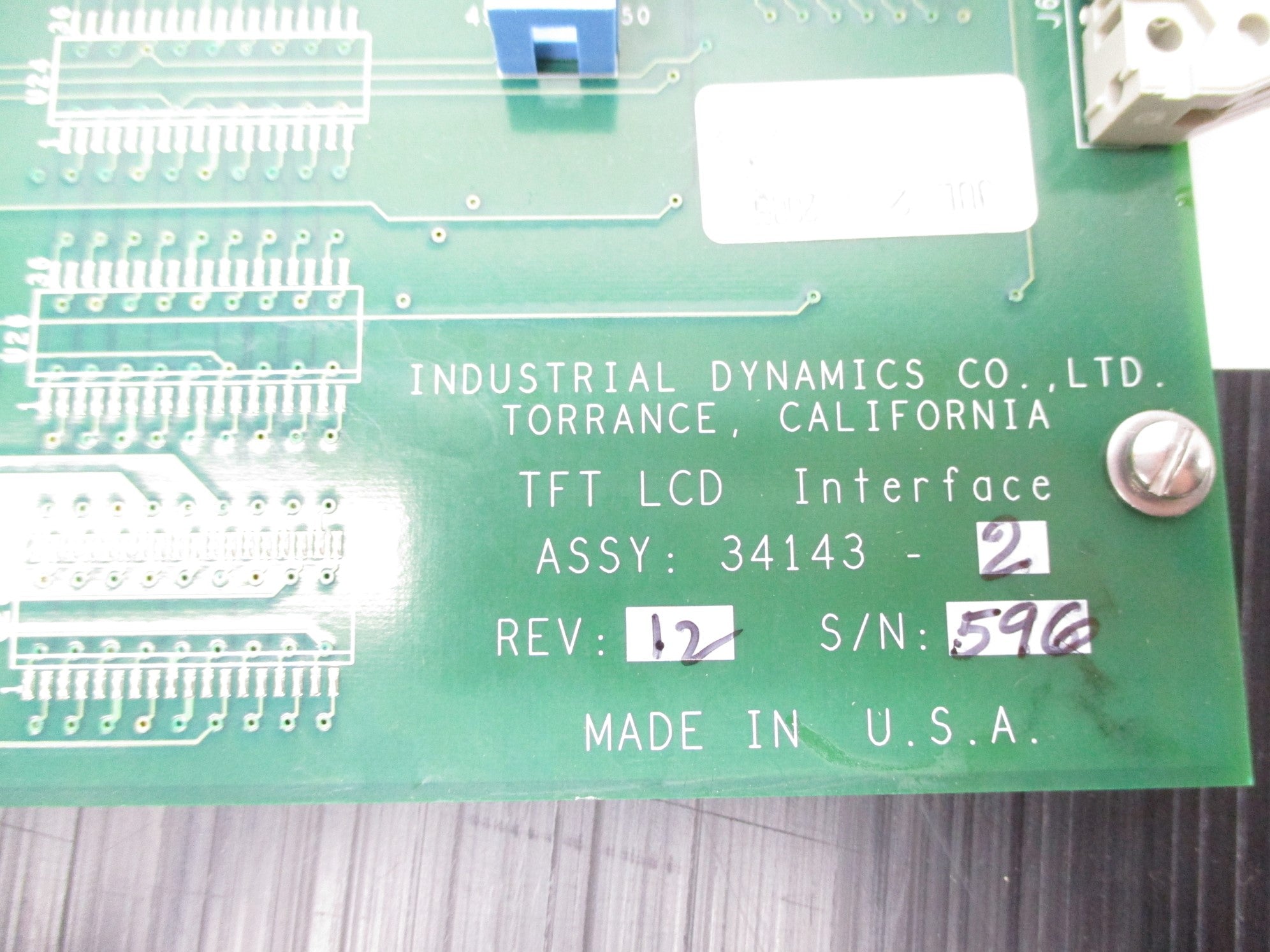 INDUSTRIAL DYNAMICS 34143-2 REV. 12 NSMP