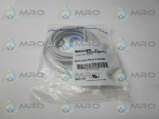 BALLUFF BOS-S50-PA-2-C10-NN PHOTOELECTRIC SENSOR * NEW IN FACTORY BAG *