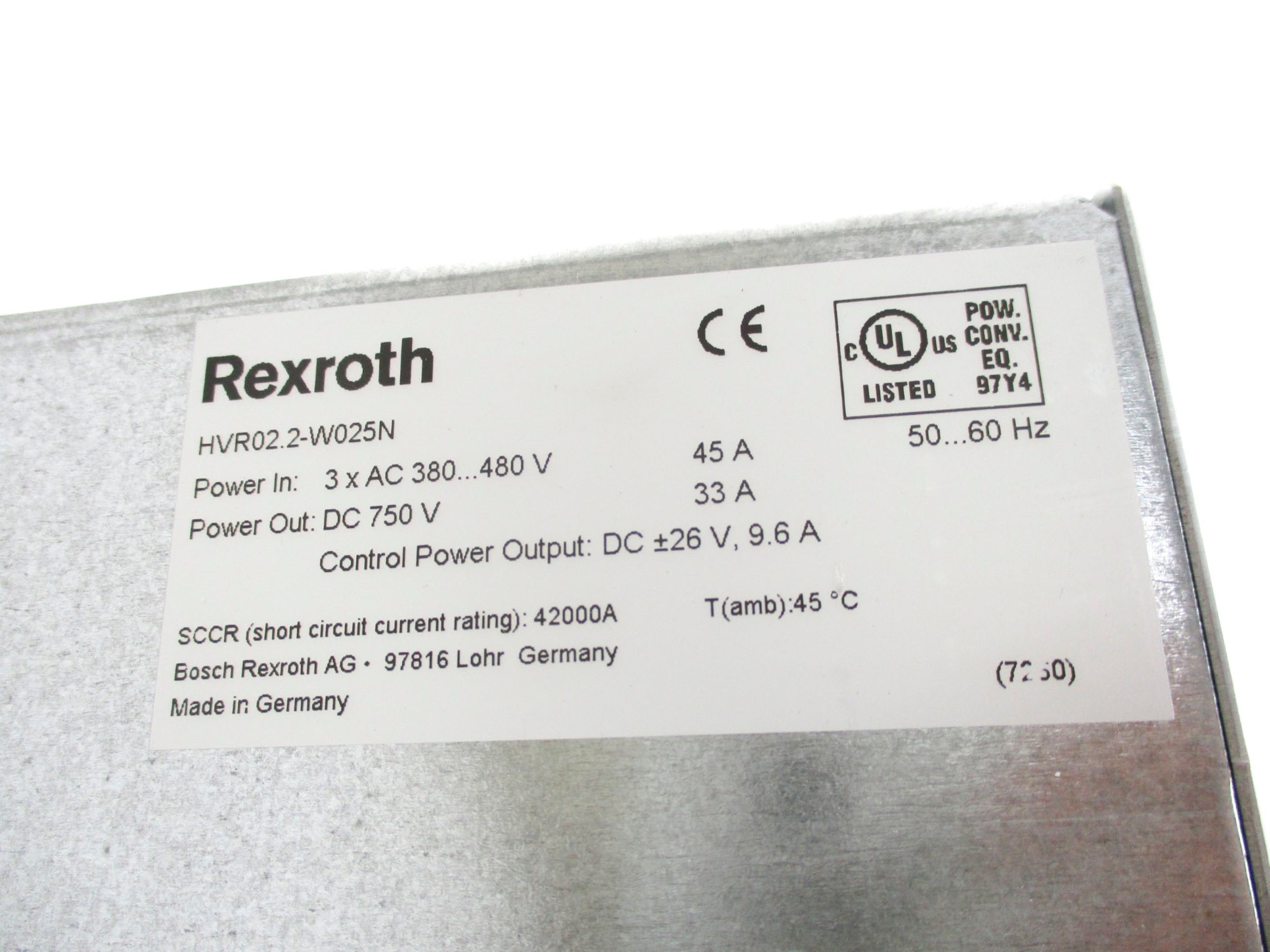 REXROTH HVR02.2-W025N R911190004 REMAN