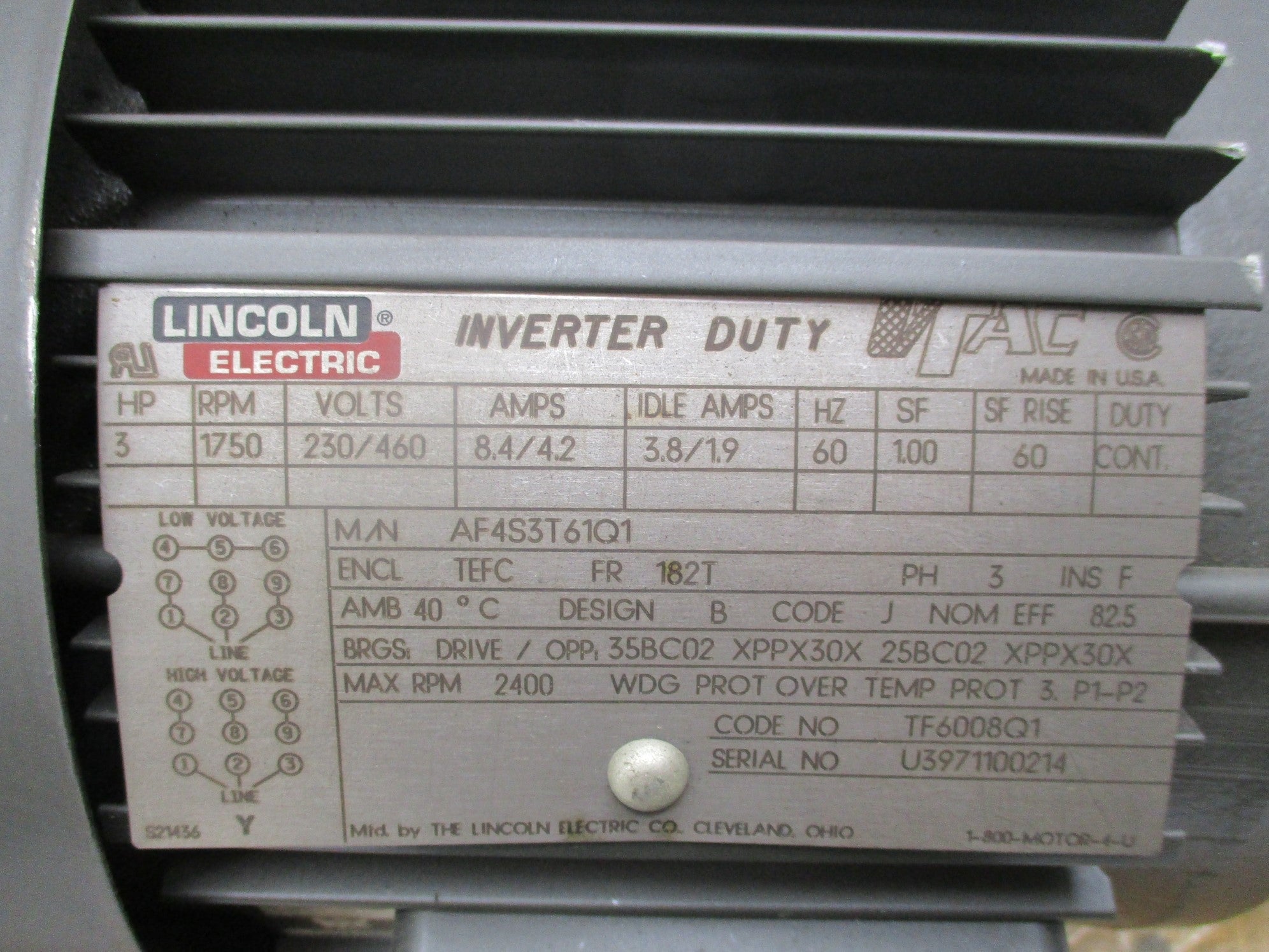 LINCOLN AF4S3T61Q1 NSNP
