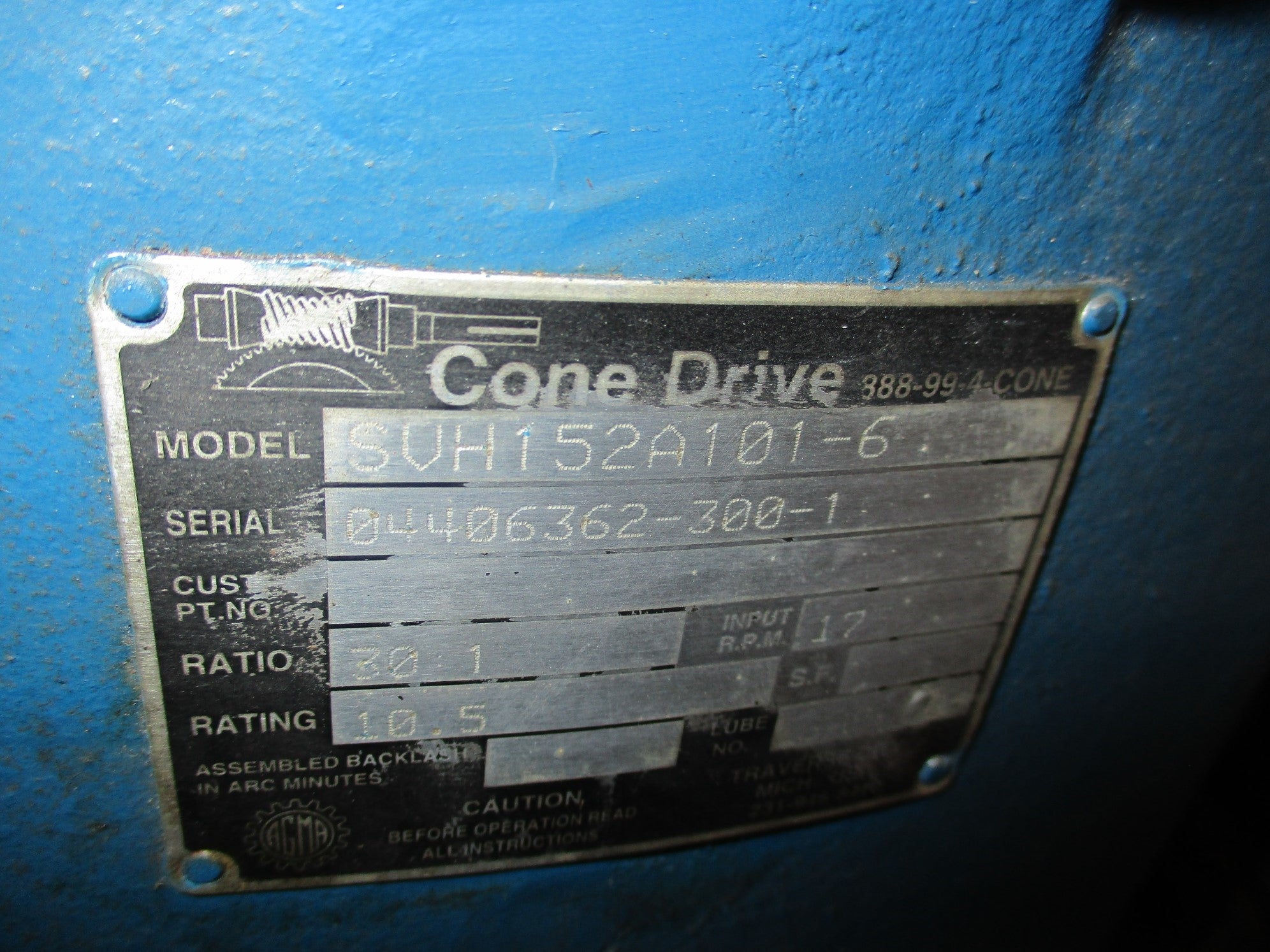 CONE DRIVE SVH152A101-6 NSNP