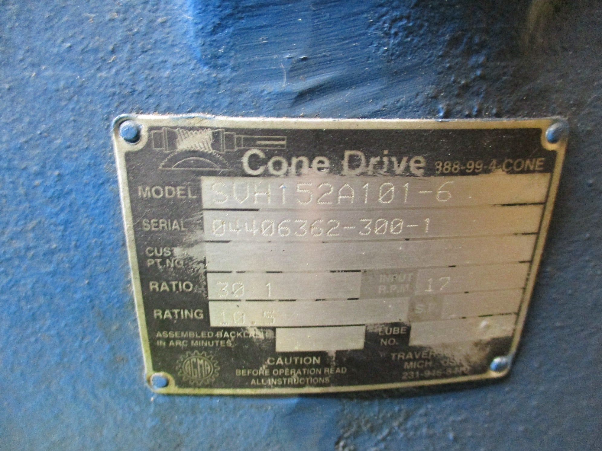 CONE DRIVE SVH152A101-6 NSNP