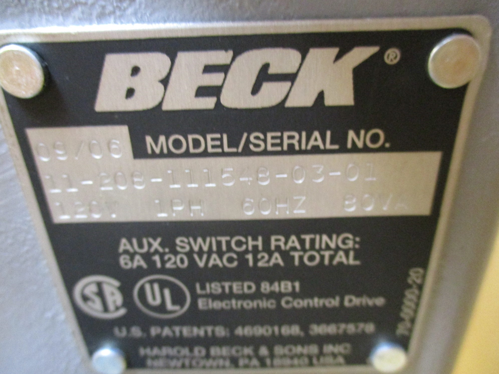 BECK 11-208-111548-03-01 NSMP