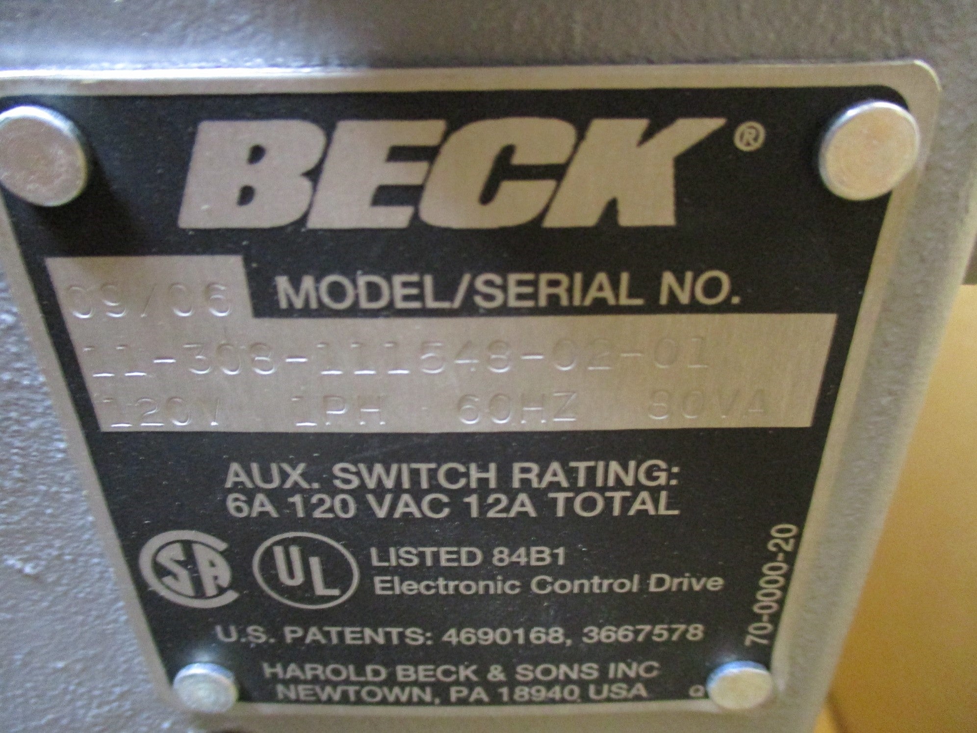 BECK 11-308-111548-02-01 NSMP