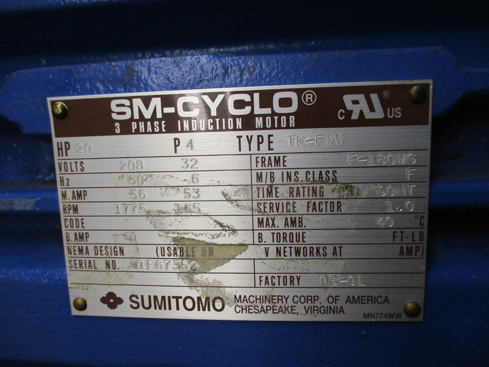 SUMITOMO CHHM20-6165-AV-17 TK-FXV NSNP